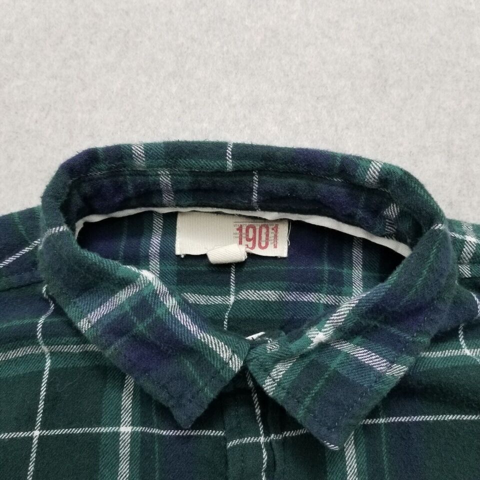 1901 1901 Shirt Men Small Plaid Button Up Pockets Casual Flannel Size US S / EU 44-46 / 1 - 6 Thumbnail