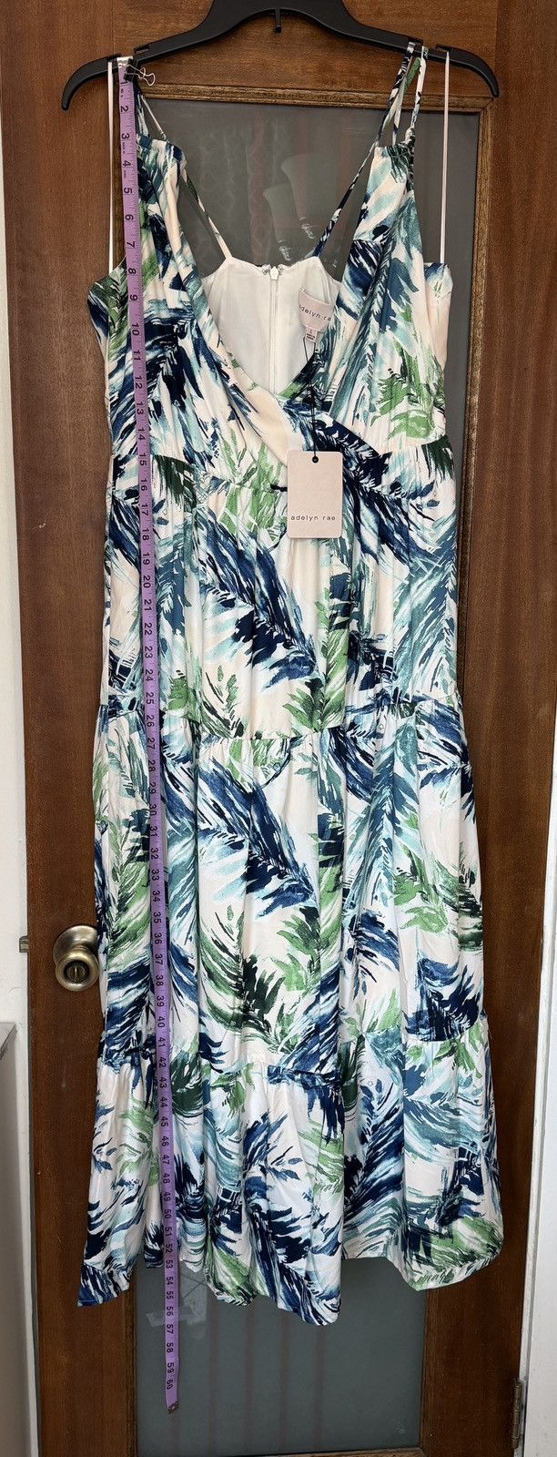 Other Adelyn Rae Nevina Ruffle Wrap Maxi Leaf Print Large Dress Size L / US 10 / IT 46 - 8 Thumbnail