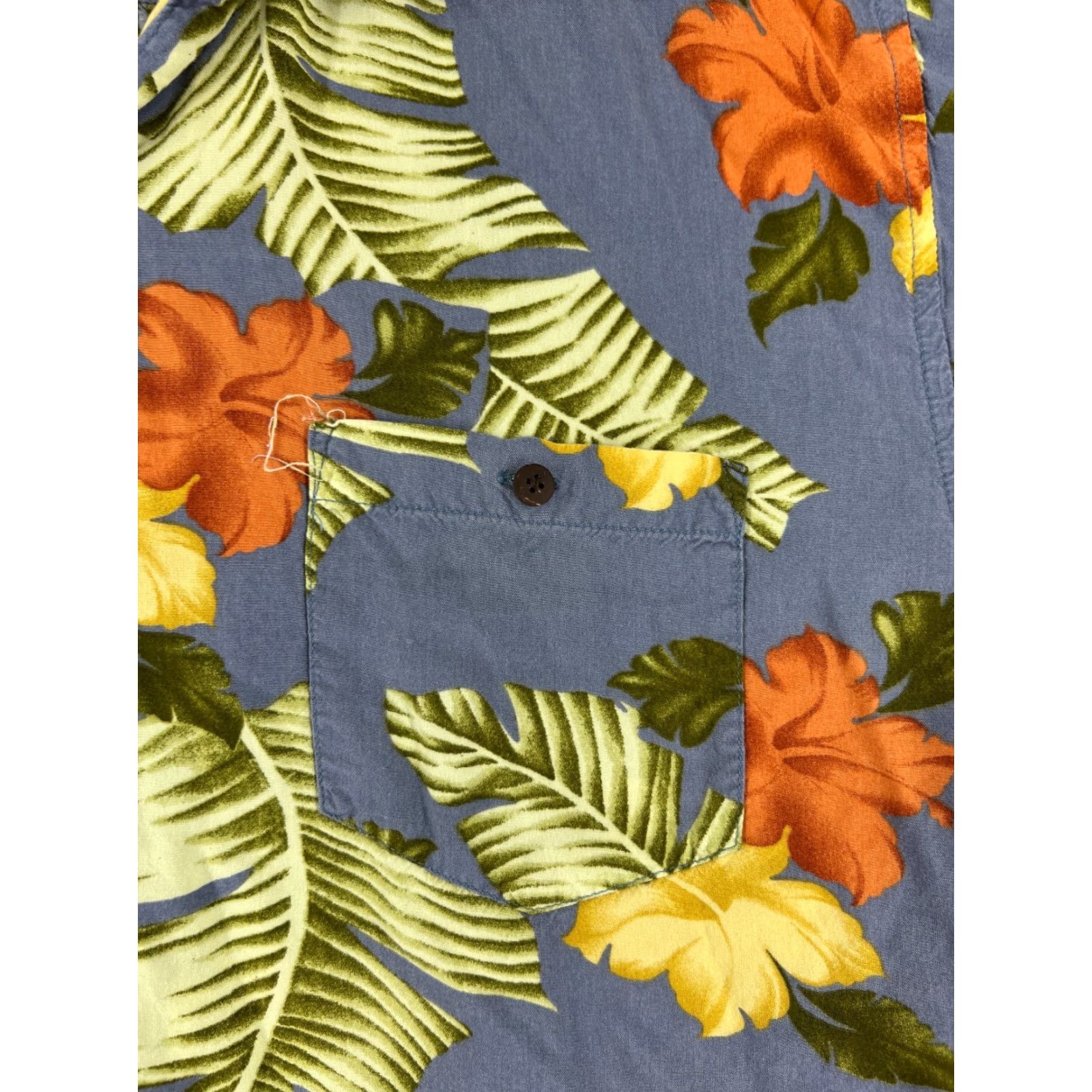 Vintage S&D Bahamas Shirt Mens Adult Large Blue Orange Floral Palm 100% Rayon Hawaiian Beach Button-Up Casual Size US L / EU 52-54 / 3 - 6 Thumbnail