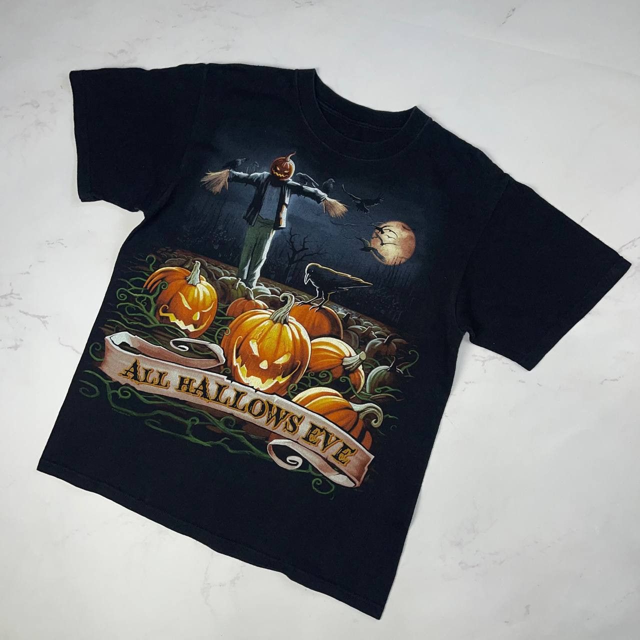 Vintage Vintage t-shirt all hallows eve Halloweend Tee Pumpkin Size US M / EU 48-50 / 2 - 2 Thumbnail