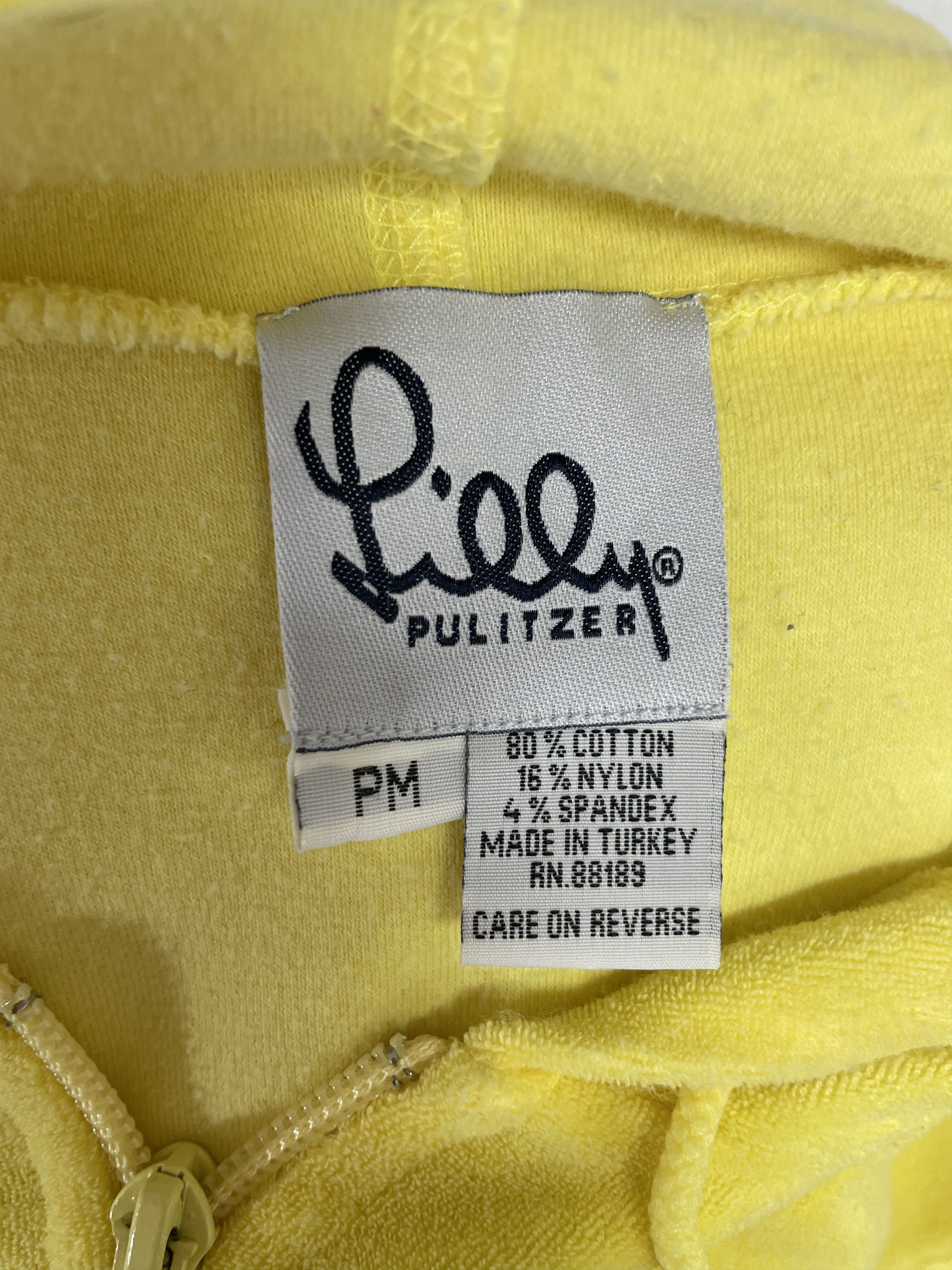 Lilly Pulitzer Lilly Pulitzer Size PM Yellow Terrycloth Jacket Zip Up Size M / US 6-8 / IT 42-44 - 5 Thumbnail