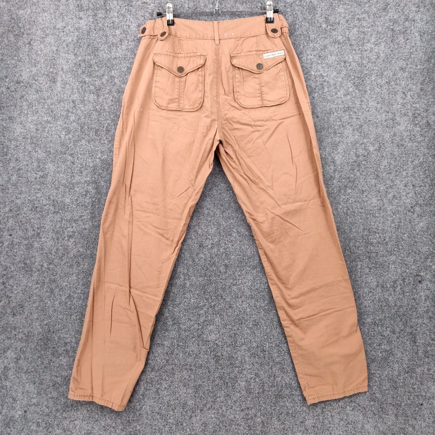 Calvin Klein Calvin Klein Pants Womens 4 Orange Chino Mid Rise Flat Front Cotton Canvas Size 27" / US 4 / IT 40 - 2 Thumbnail