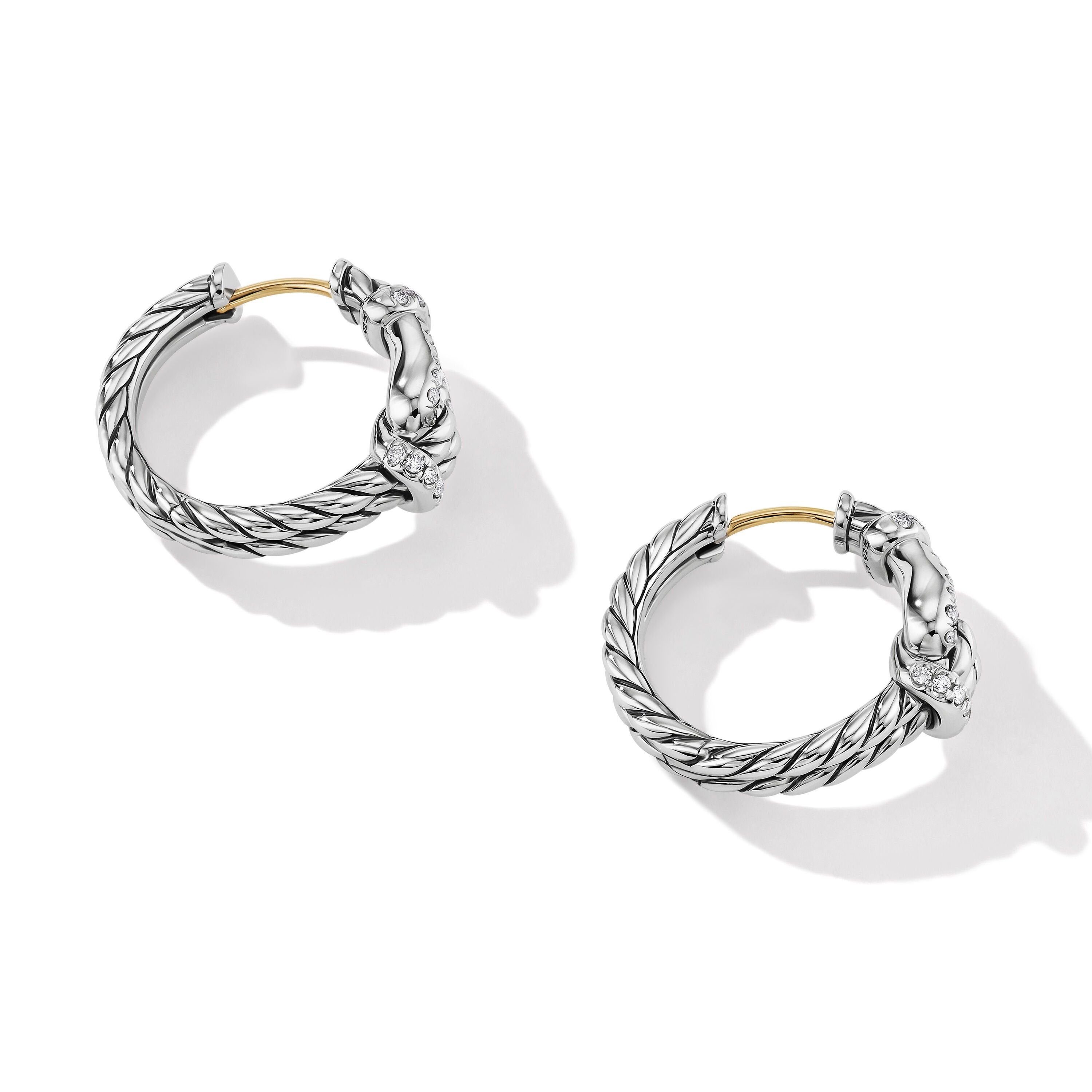 David Yurman o1w1db10525 E17618D Earrings in Sterling Silver with Diamond Size ONE SIZE - 2 Thumbnail
