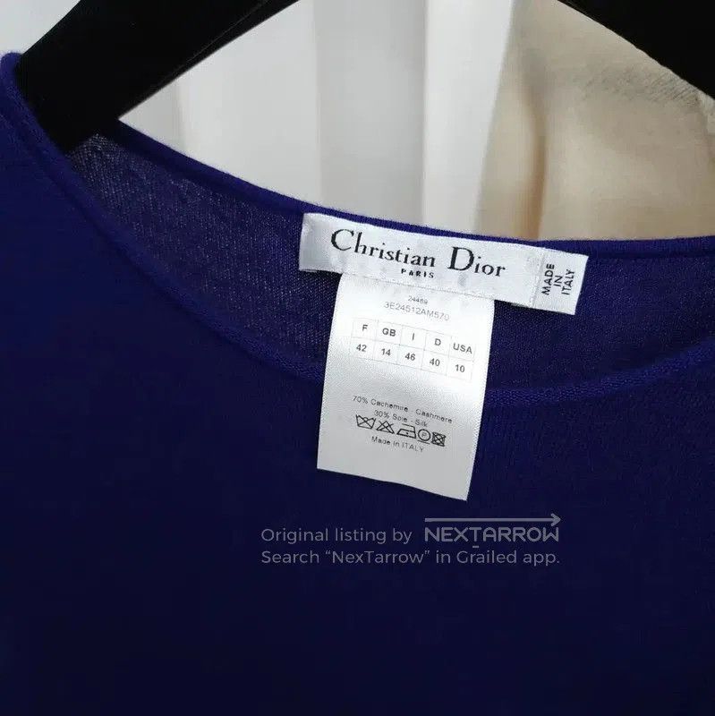 Dior Dior Blue Wool Short Sleeve Top . Size S / US 4 / IT 40 - 3 Thumbnail
