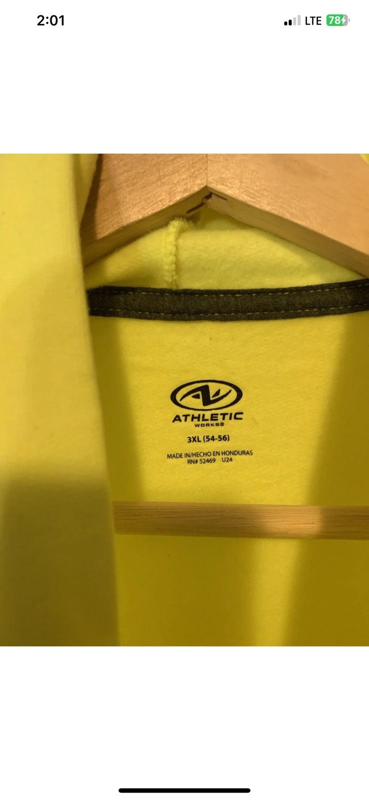 Athletic Works Athletic works mens sz 3XL neon yellow hoodie pullover Size US XXL / EU 58 / 5 - 2 Thumbnail