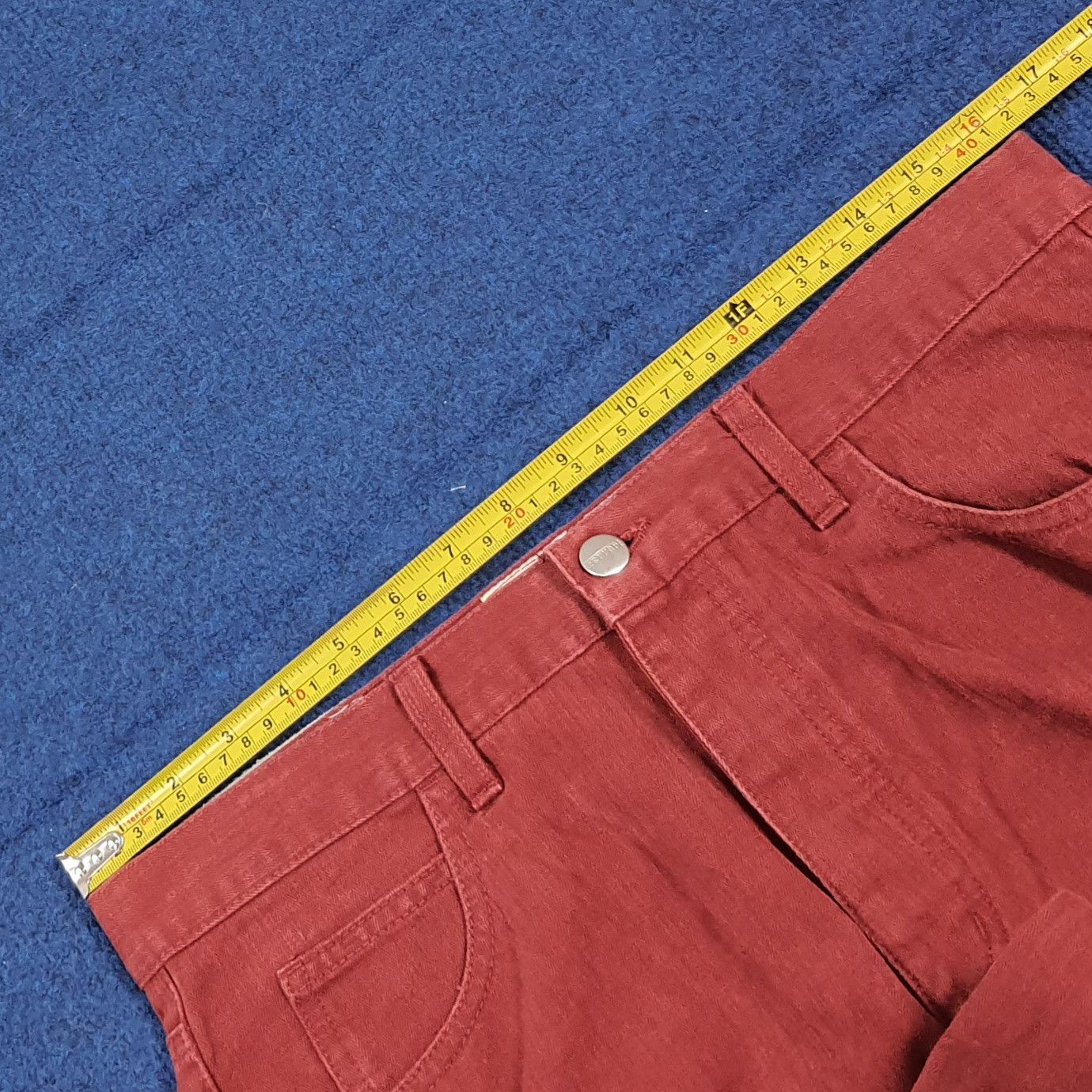 Fila Rare Vintage FERRARI x FILA Red Denim Pants Italy C297N8 Size US 31 - 13 Thumbnail