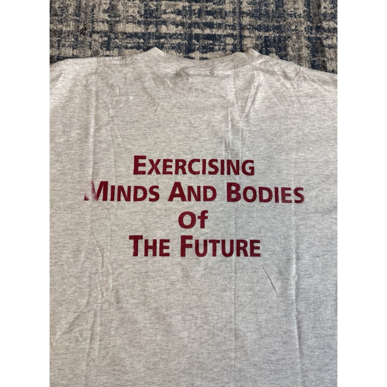 Hanes VINTAGE Hanes T-Shirt 90s University Sports Science 90s College UMES Exercise Kinesiology Brain Logo Gray L Short Sleeve Crew Neck Men Size US L / EU 52-54 / 3 - 4 Thumbnail