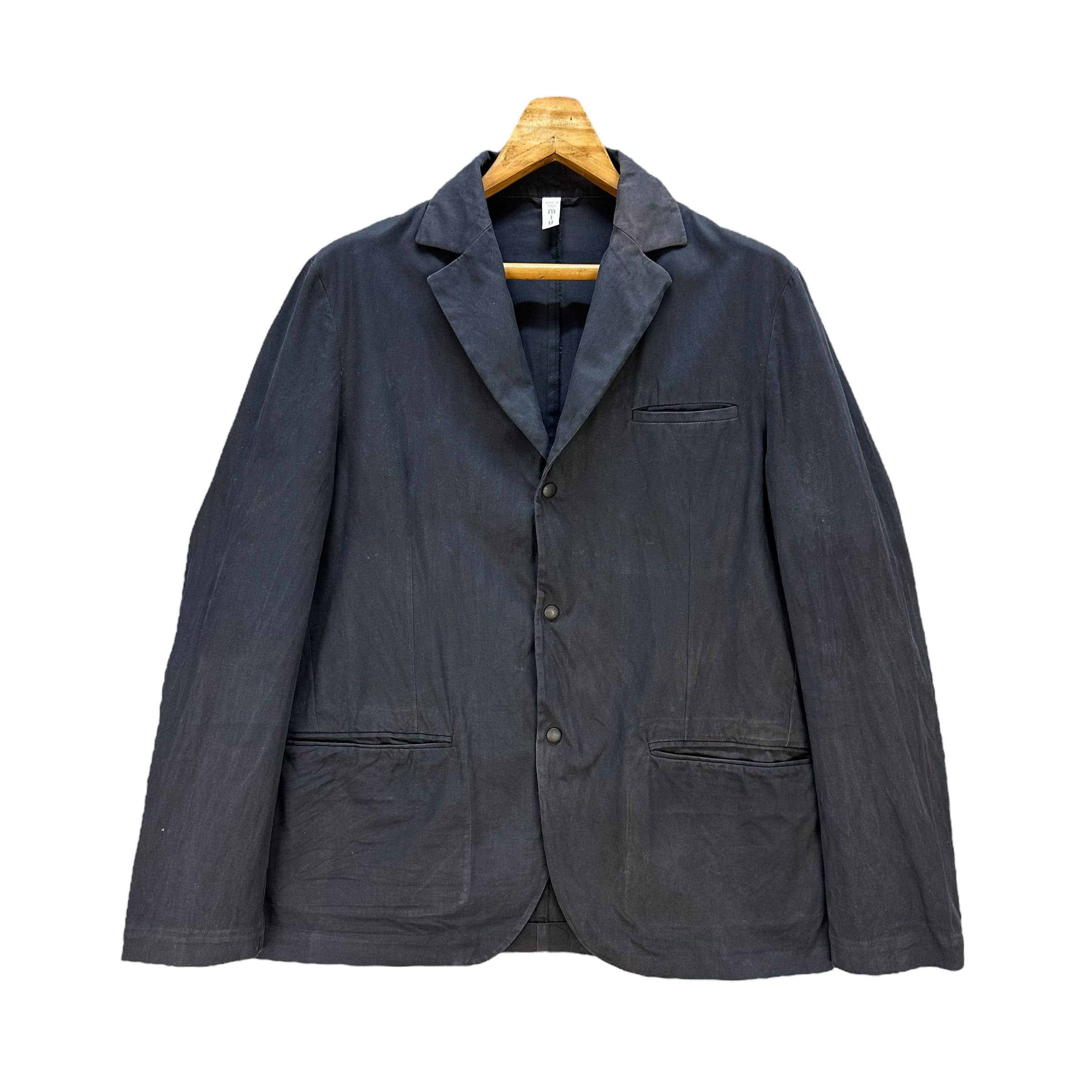 Miu Miu Trashed MIU MIU Snap Button Cotton Casual Jacket #A75-1813 Size US M / EU 48-50 / 2 - 1 Thumbnail