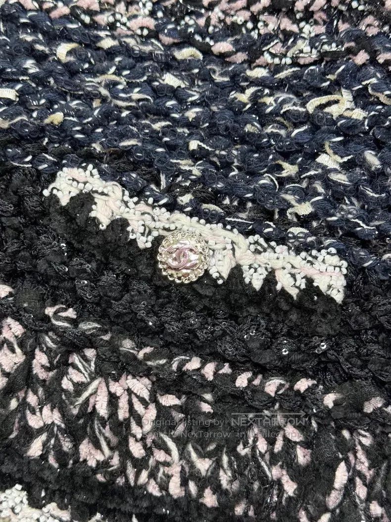 Chanel Chanel Heavy industry beaded pink black mixed color knitte Size XS / US 0-2 / IT 36-38 - 4 Thumbnail