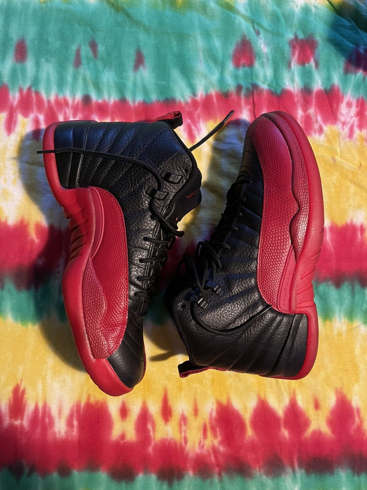 image of Jordan Nike Air Jordan 12 Retro “Flu Game” Shoes in Black, Men's (Size 10)