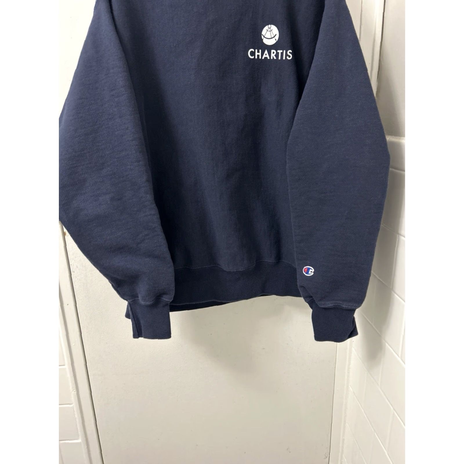 Champion VINTAGE Champion Reverse Weave Crewneck Sweatshirt Mens M Navy Logo Pullover Sweatshirt Size US M / EU 48-50 / 2 - 3 Thumbnail