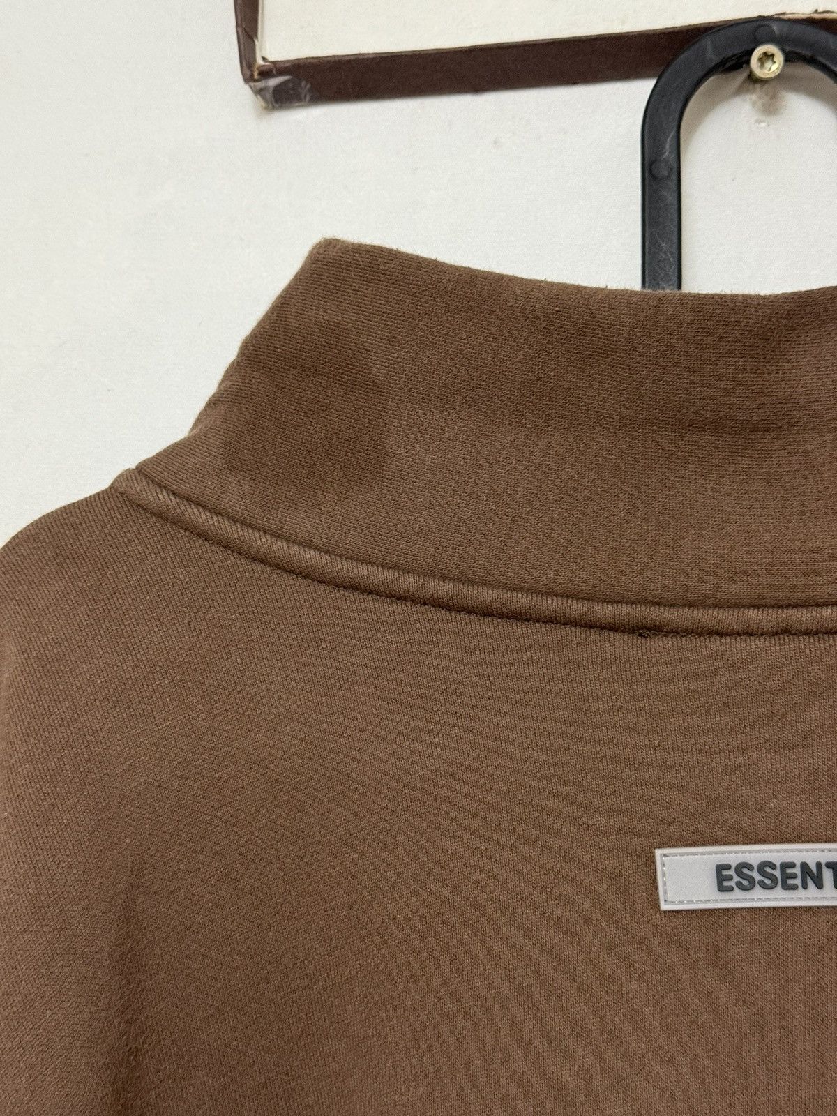Fear of God 💥Fear of God Essentials Half Zip Pullover SZ Small Taupe Size US S / EU 44-46 / 1 - 14 Thumbnail