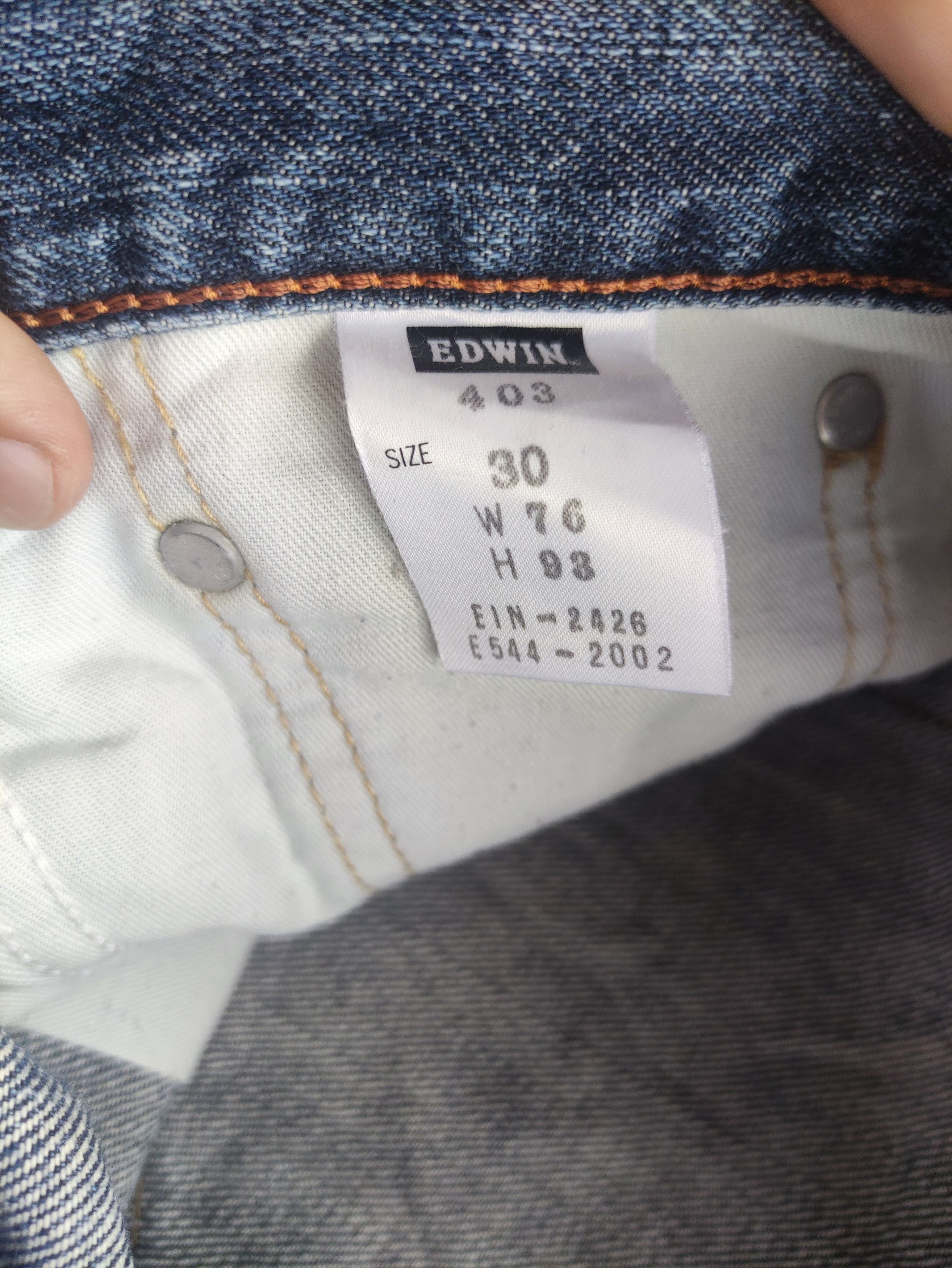 Edwin Vintage Edwin 403 Japan Distress Faded Denim Pants Size US 31 - 7 Thumbnail
