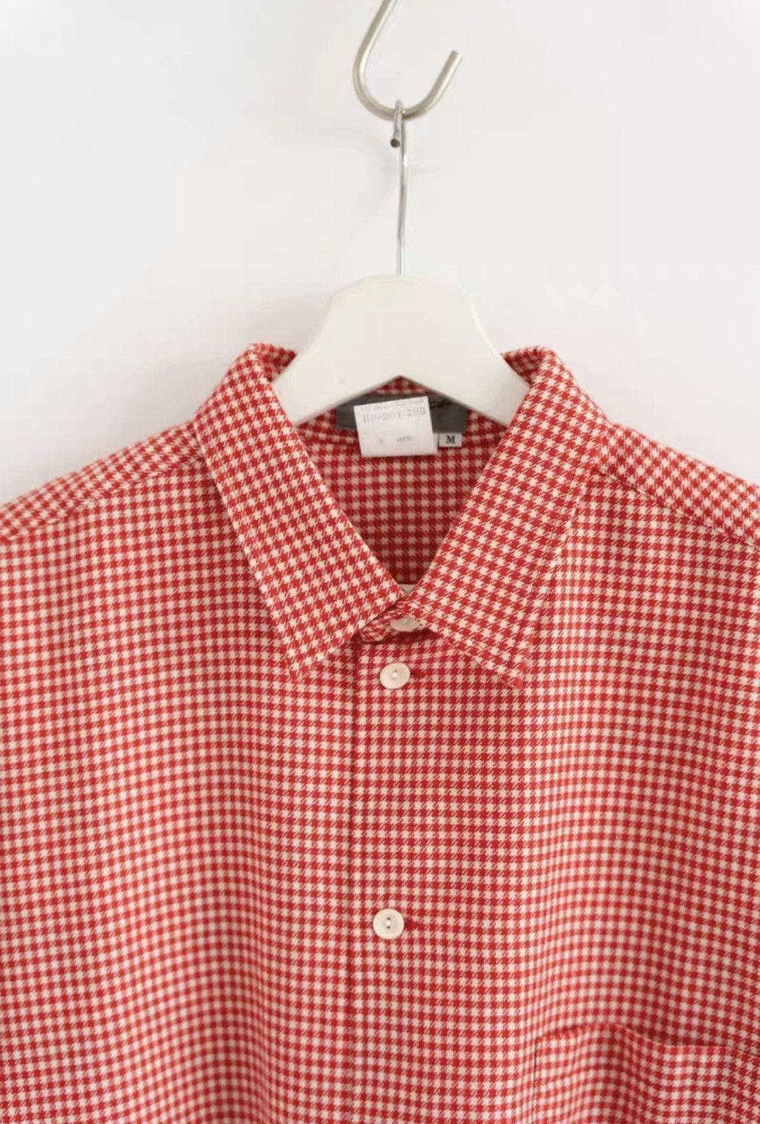 Yohji Yamamoto Yohji Yamamoto 93aw Houndstooth Red Shirt K4 Size US M / EU 48-50 / 2 - 3 Thumbnail