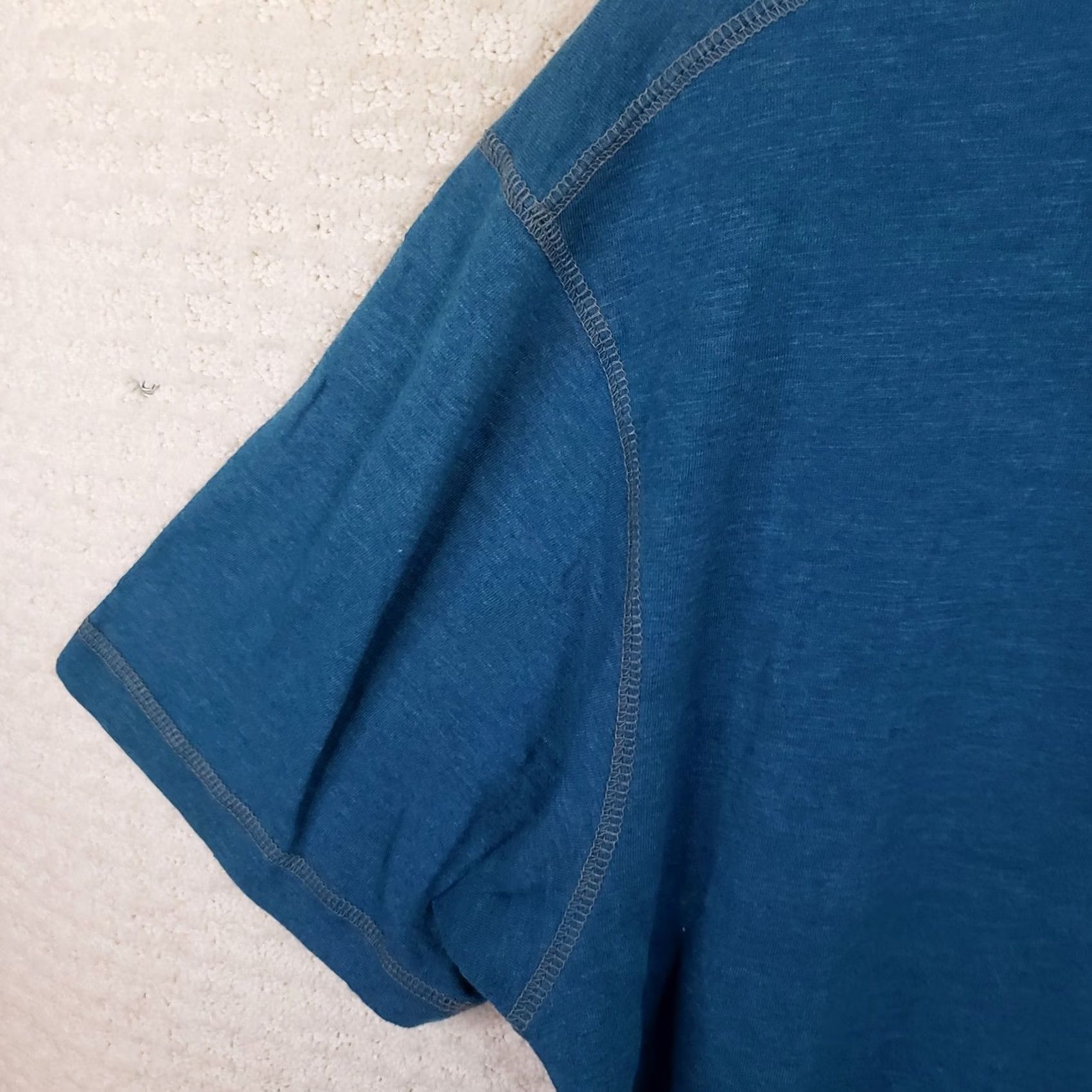 Vintage Hobbs Creek Large Mens Turquoise Henley Shirt Size US L / EU 52-54 / 3 - 4 Thumbnail