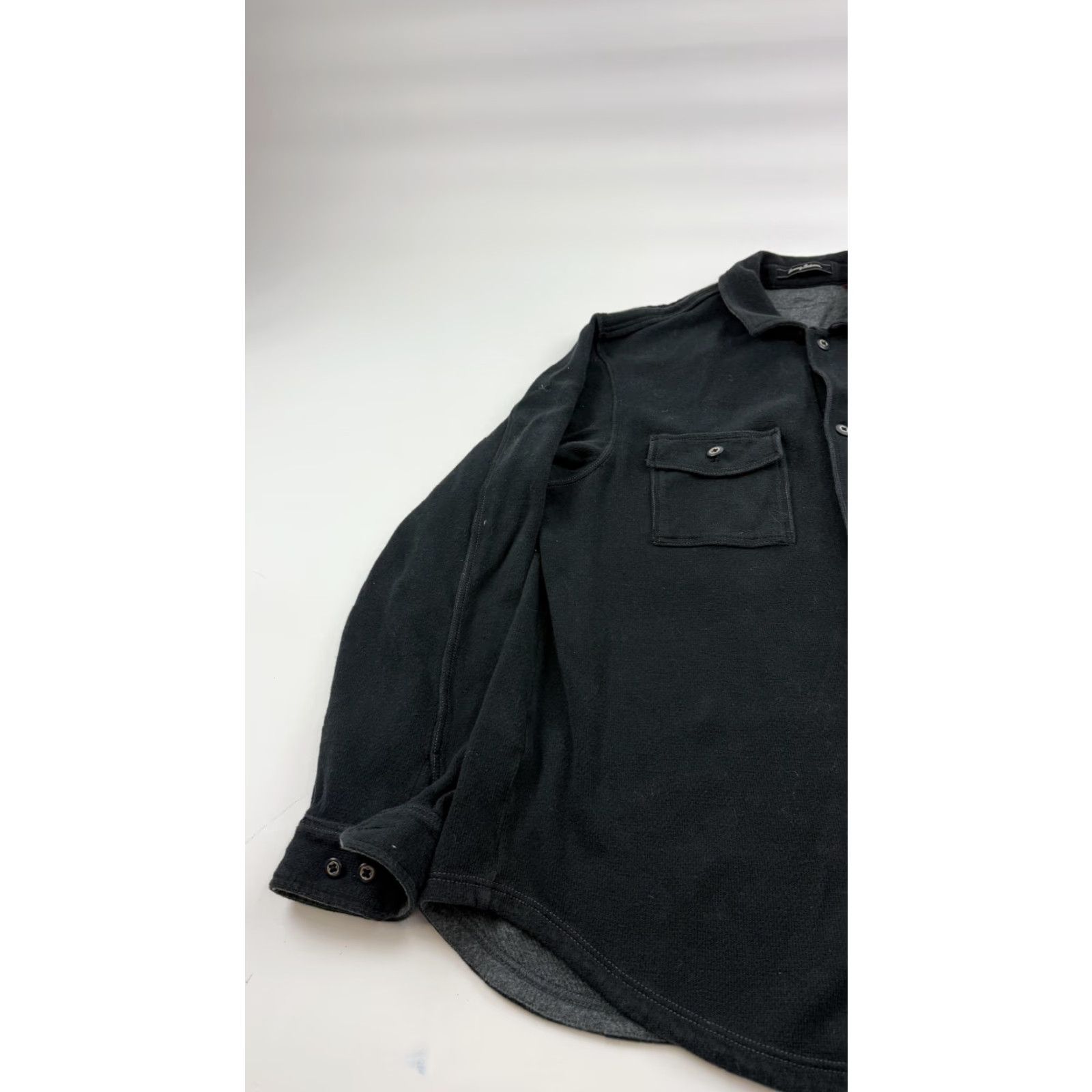 Tommy Bahama VINTAGE Tommy Bahama Shirt Jacket Mens Large Black Thermal Waffle Knit Button Pockets Size US XL / EU 56 / 4 - 3 Thumbnail