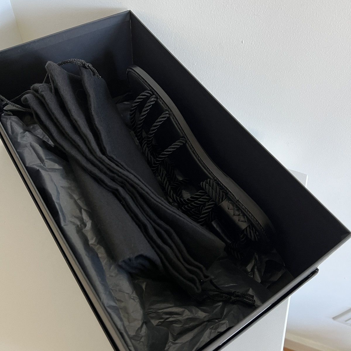Ann Demeulemeester Ann Demeulemeester black nero leather cord strap sandals Size US 8 / IT 38 - 10 Thumbnail