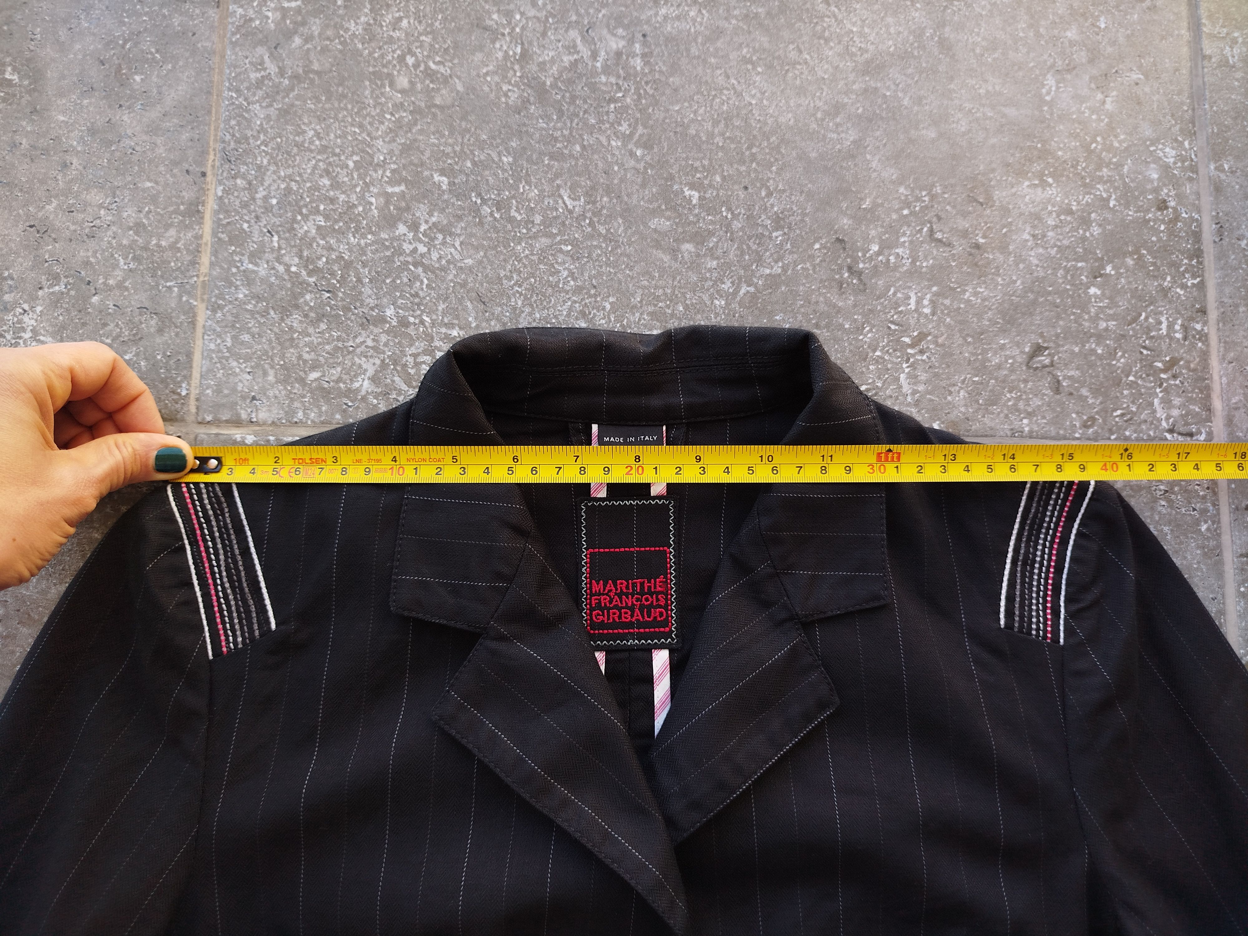 Marithe + Francois Girbaud Blazer Jacket Striped Pockets Cotton Italy Vintage 00s Size S / US 4 / IT 40 - 10 Thumbnail