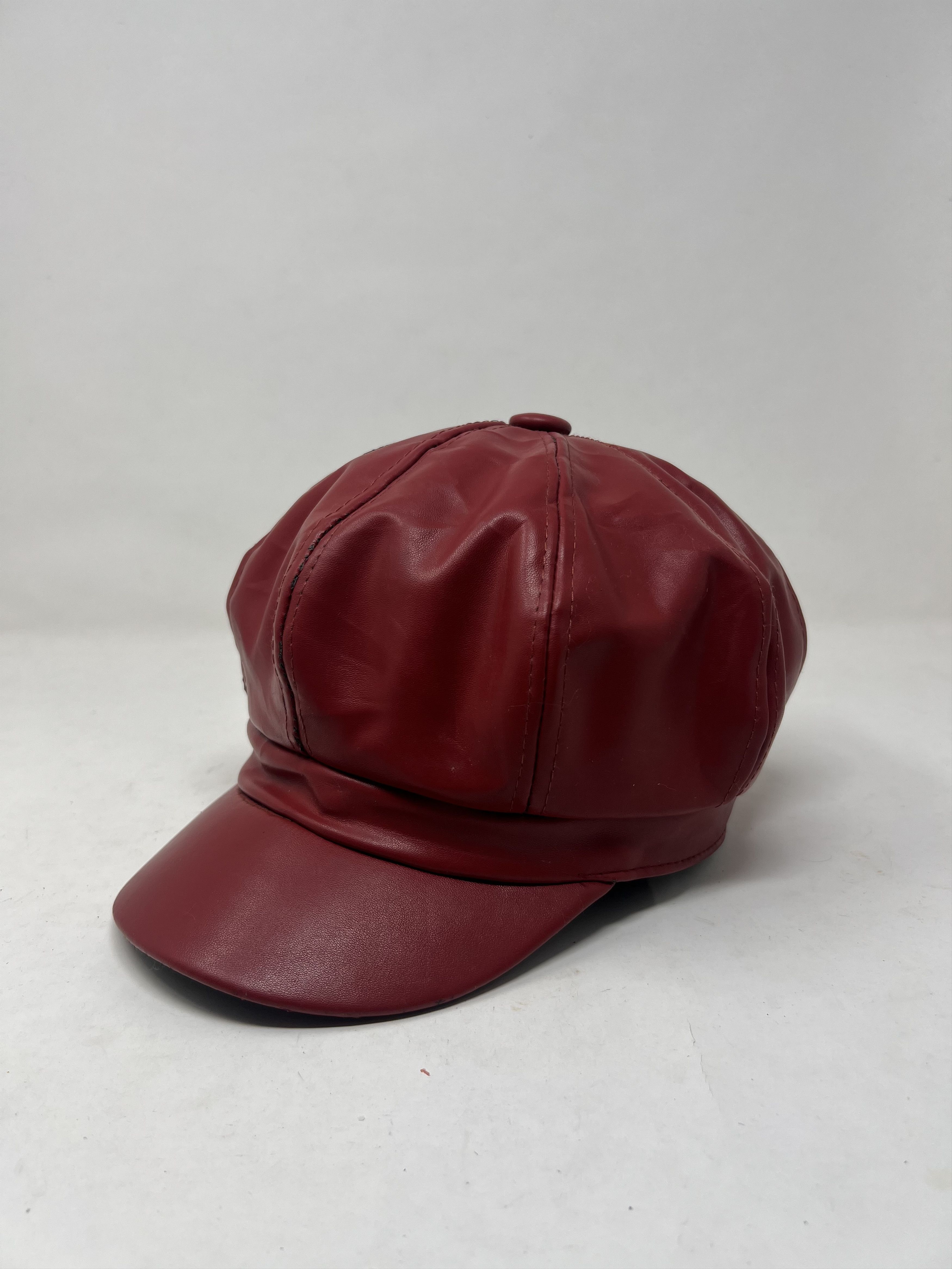 Vintage Vintage Leather Newsboy Retro Hat Size ONE SIZE - 2 Thumbnail