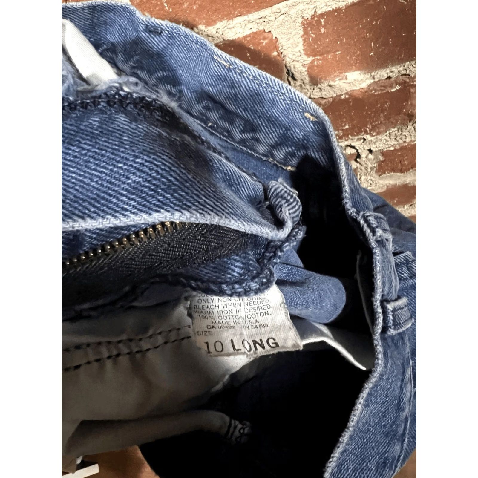 Lee VINTAGE Lee Womens Blue Denim Pants Straight Leg Size 10 Long Size 32" / US 10 / IT 46 - 3 Thumbnail