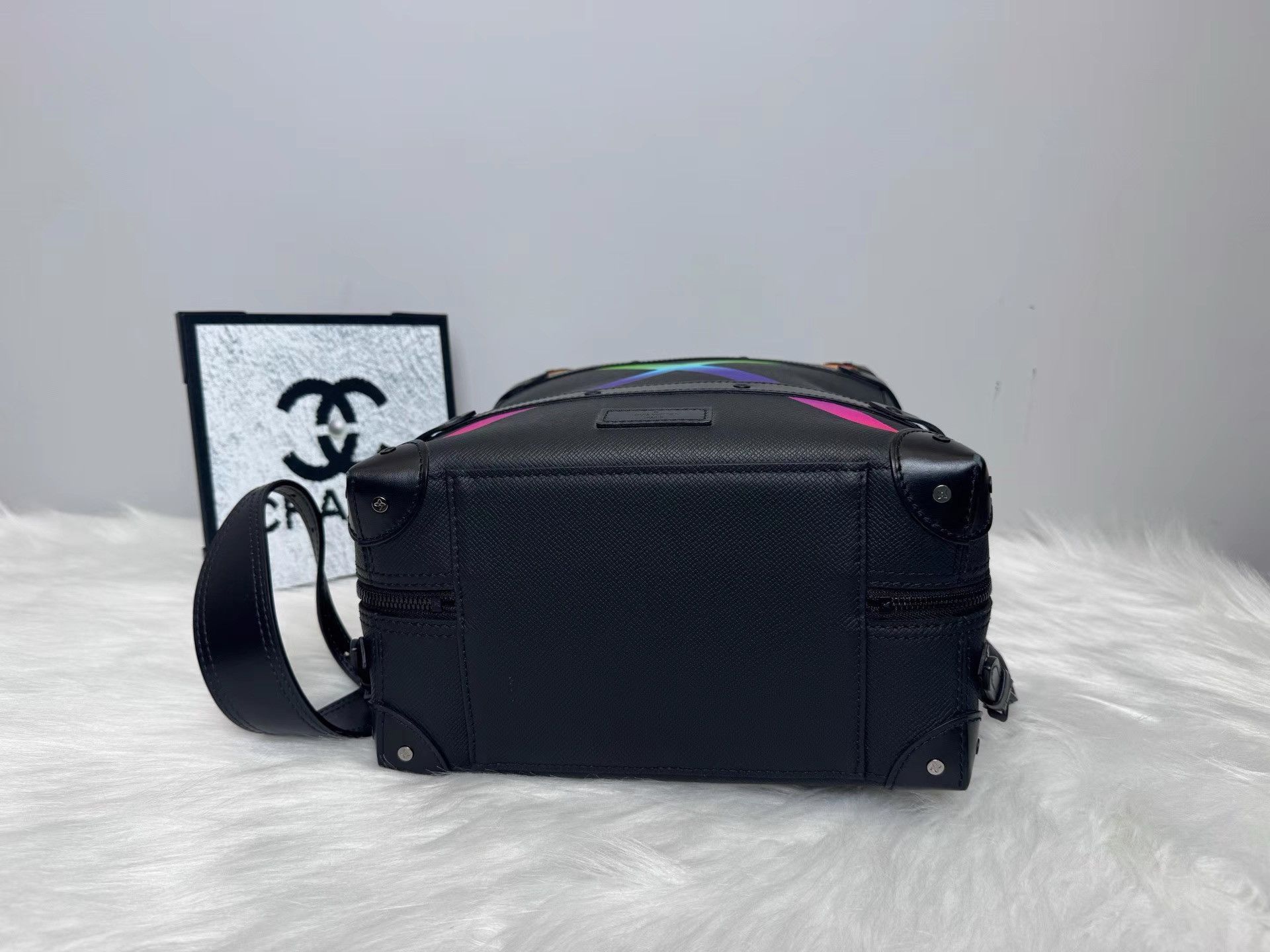 Louis Vuitton Louis Vuitton Black Soft Trunk Rainbow Box Backpack K36 Size ONE SIZE - 3 Thumbnail