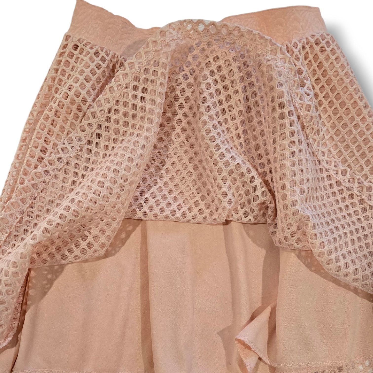 Other Metro Wear Women’s Dusty Pink Lace Overlay Skater Skirt Size 26" / US 2 / IT 38 - 5 Thumbnail