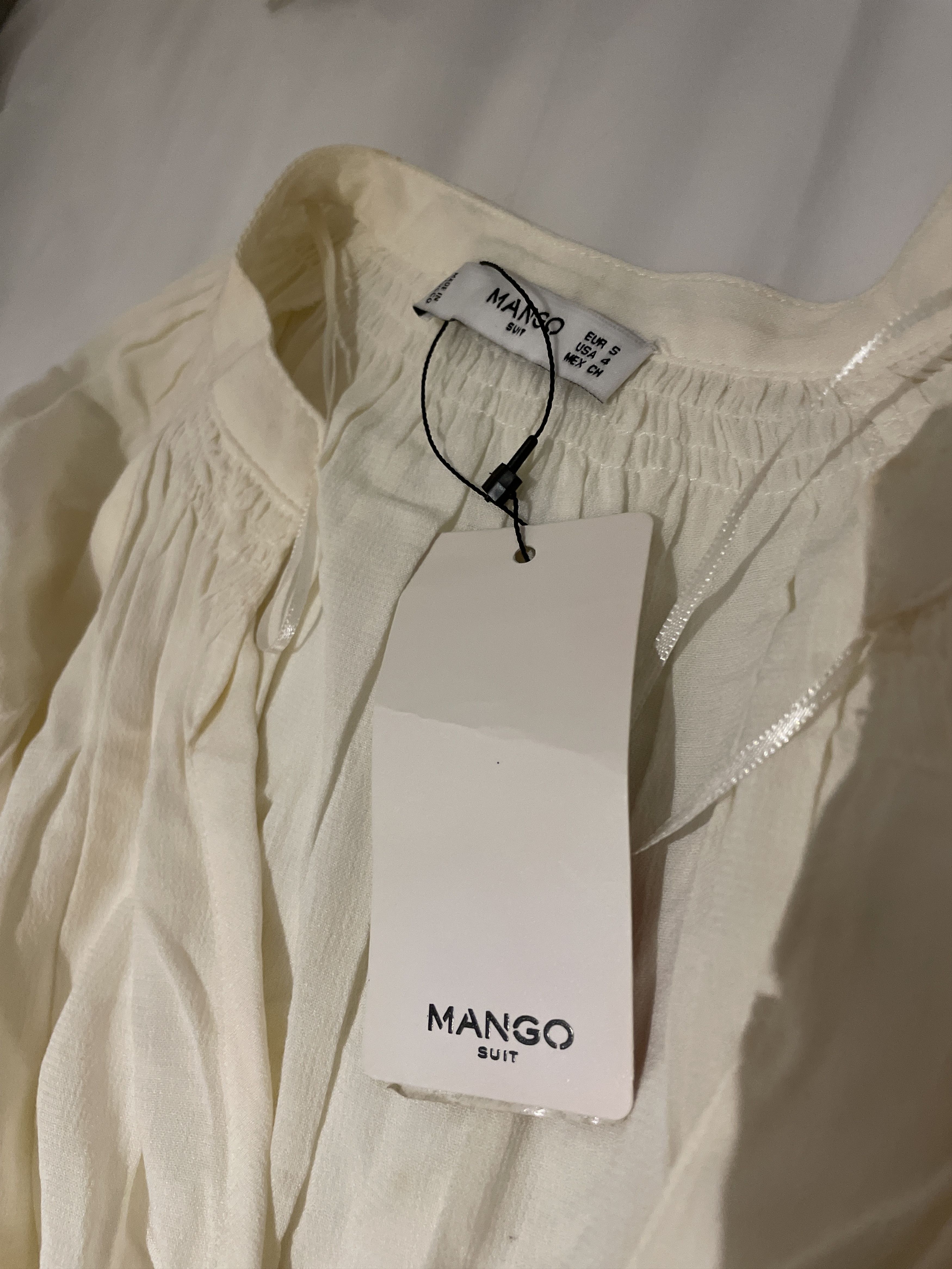 Mango Mango White Blouse Sleeveless Size S / US 4 / IT 40 - 2 Thumbnail