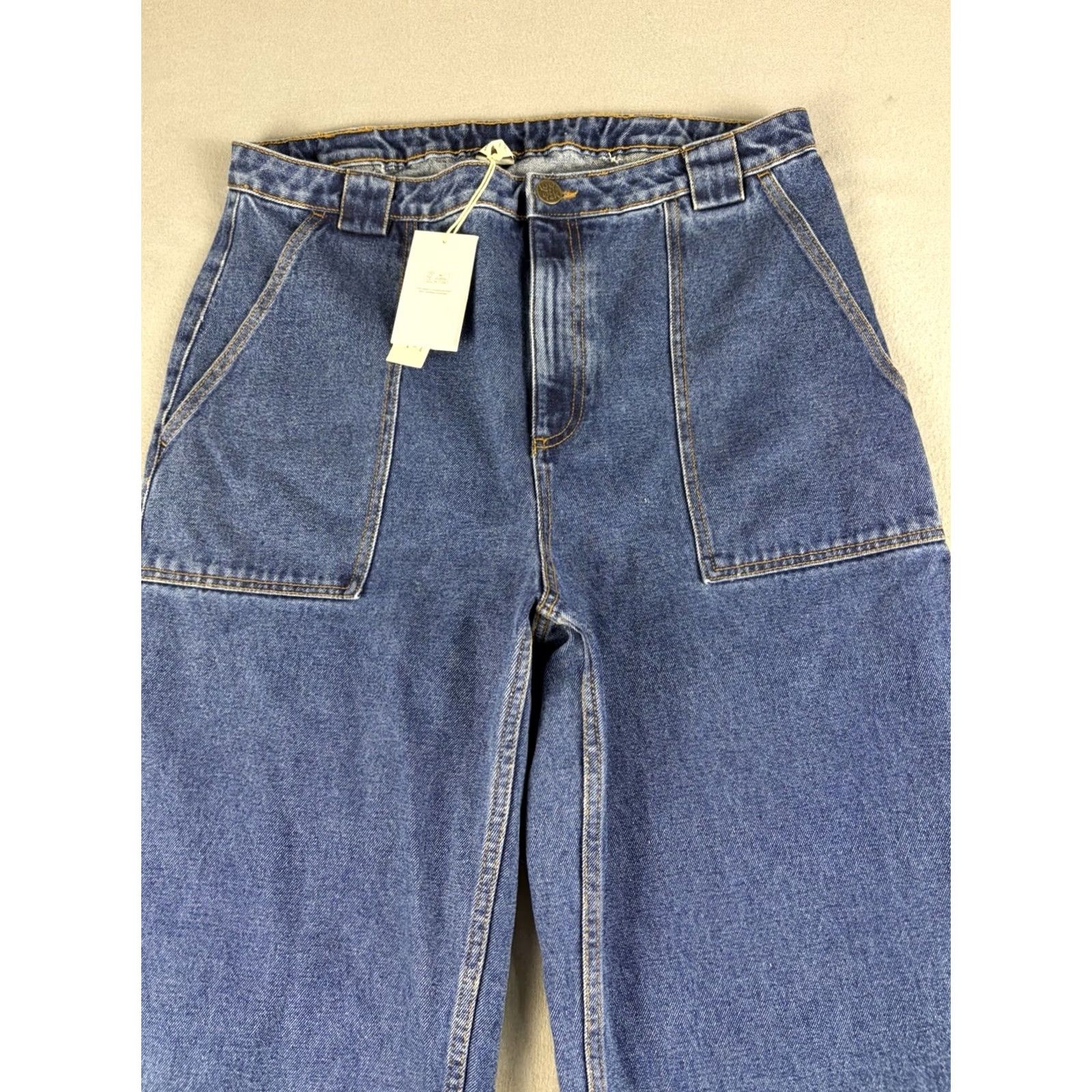 Vintage Lucy & Yak Delores Jeans Womens 36x31 Denim Midwash Blue Wide Leg Jeans Womens 36 Regular Blue Size 25" / US 0 / IT 36 - 2 Thumbnail