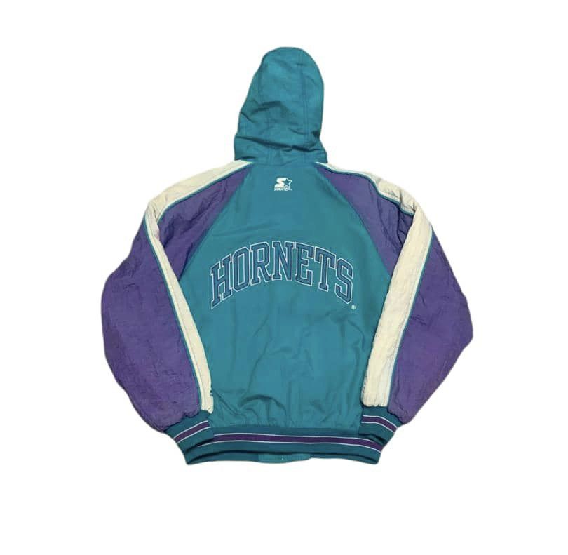 Starter Vintage Starter Nba Charlotte Hornets Jacket Hoodie Size US L / EU 52-54 / 3 - 4 Thumbnail