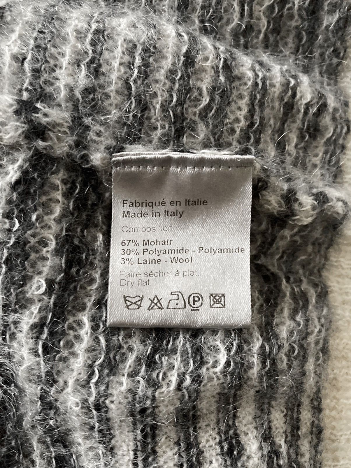 Dior × Hedi Slimane A/W 2007 “Navigate” Striped Mohair Knit Size US XL / EU 56 / 4 - 6 Thumbnail