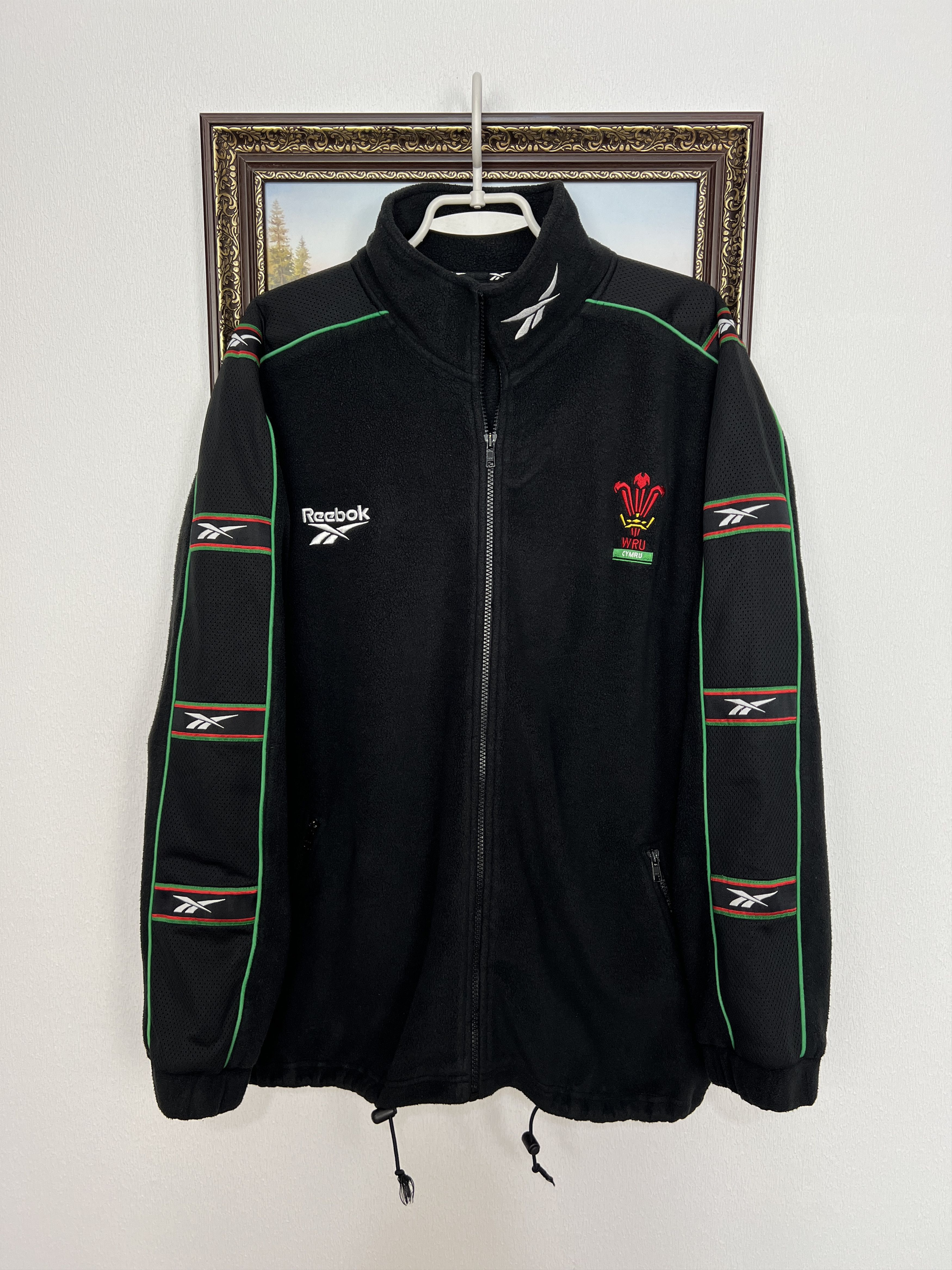 Reebok Vintage 90's Wales Rugby Union Fleece Jacket Track Top | Grailed