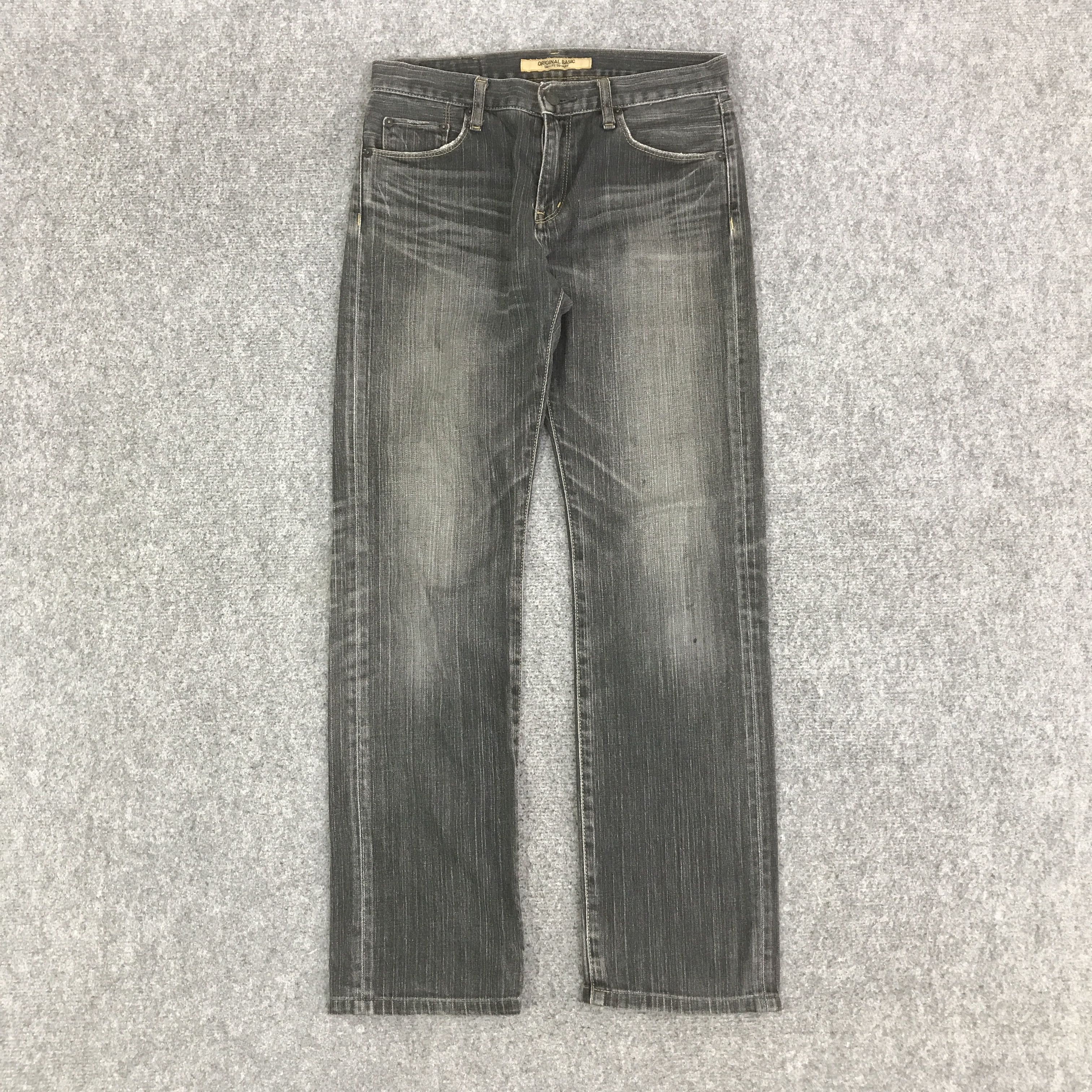 Uniqlo JAPANESE UNIQLO BLACK FADED JEANS PANTS K74B13 Size US 30 / EU 46 - 1 Thumbnail