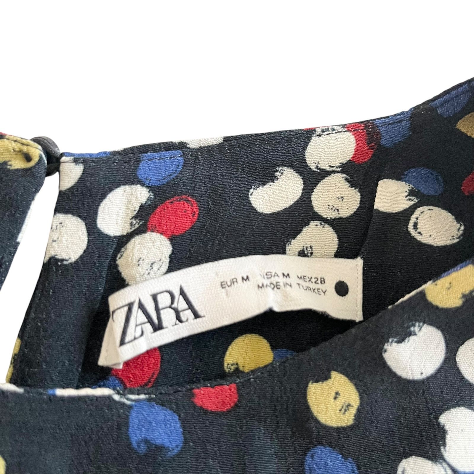Zara Zara Black Multicolor Confetti Dot Print Maxi Dress Size M / US 6-8 / IT 42-44 - 7 Thumbnail