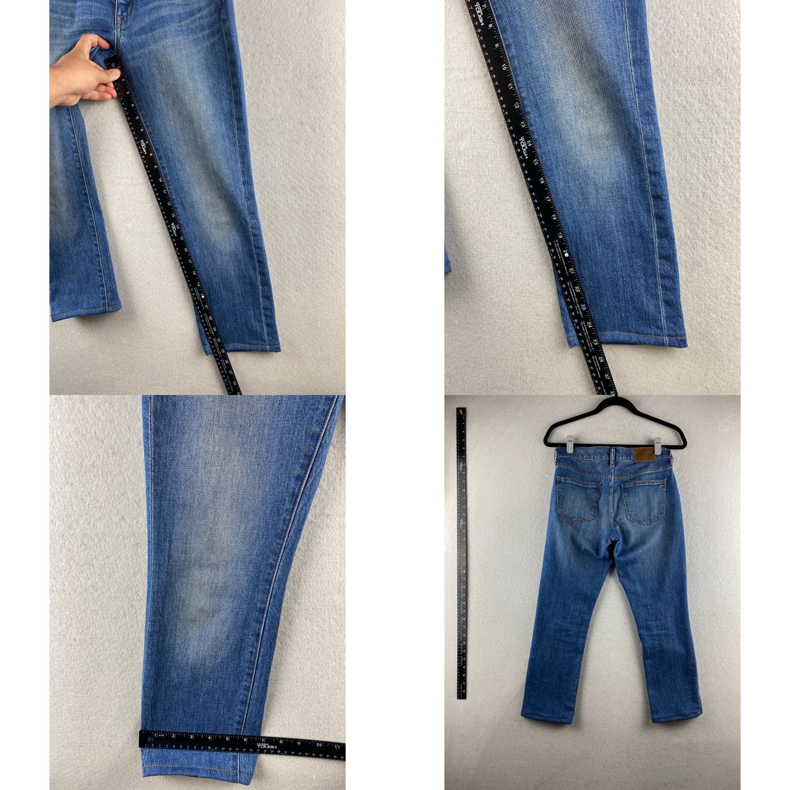Madewell Madewell Jeans Womens 24 Blue The Slim Boyjean Stretch Distressed Denim 28 x 25 Size 42" / US 20 - 9 Thumbnail