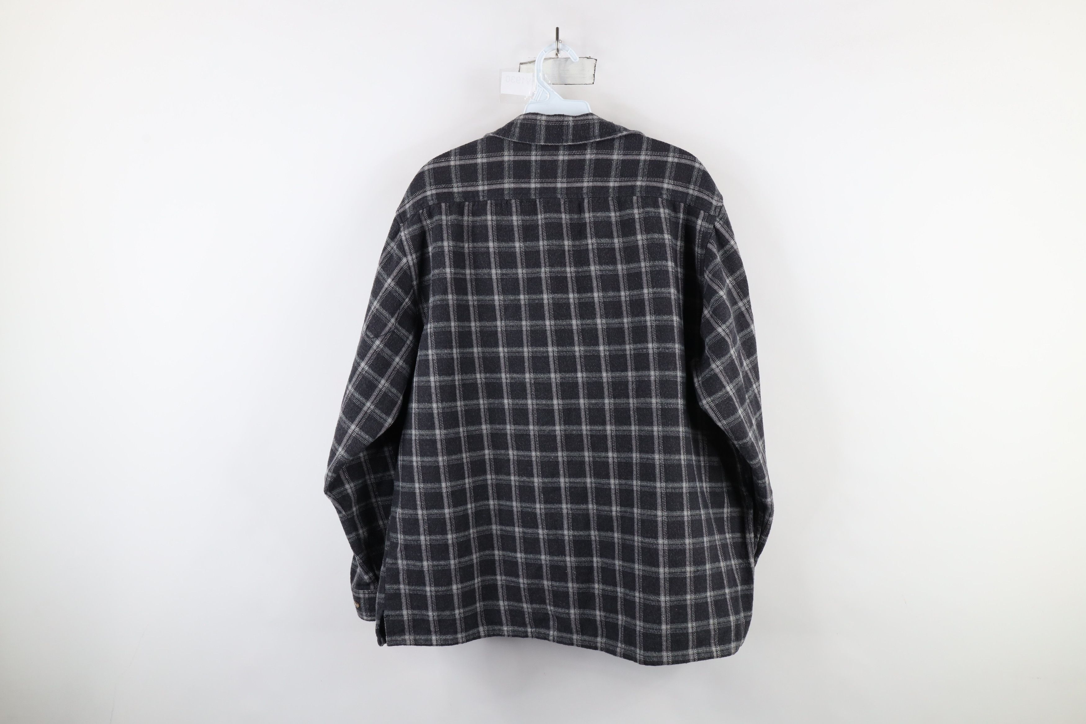 Vintage Vintage 90s Streetwear Zip Flannel Shirt Jacket Jac Shirt Size US L / EU 52-54 / 3 - 11 Thumbnail