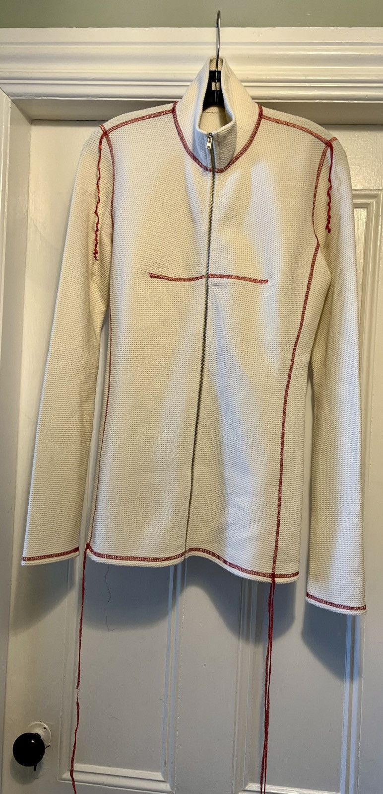 MM6 Authentic MM6 Maison Margiela Jacket neutral red whipstitch Size L / US 10 / IT 46 - 1 Thumbnail