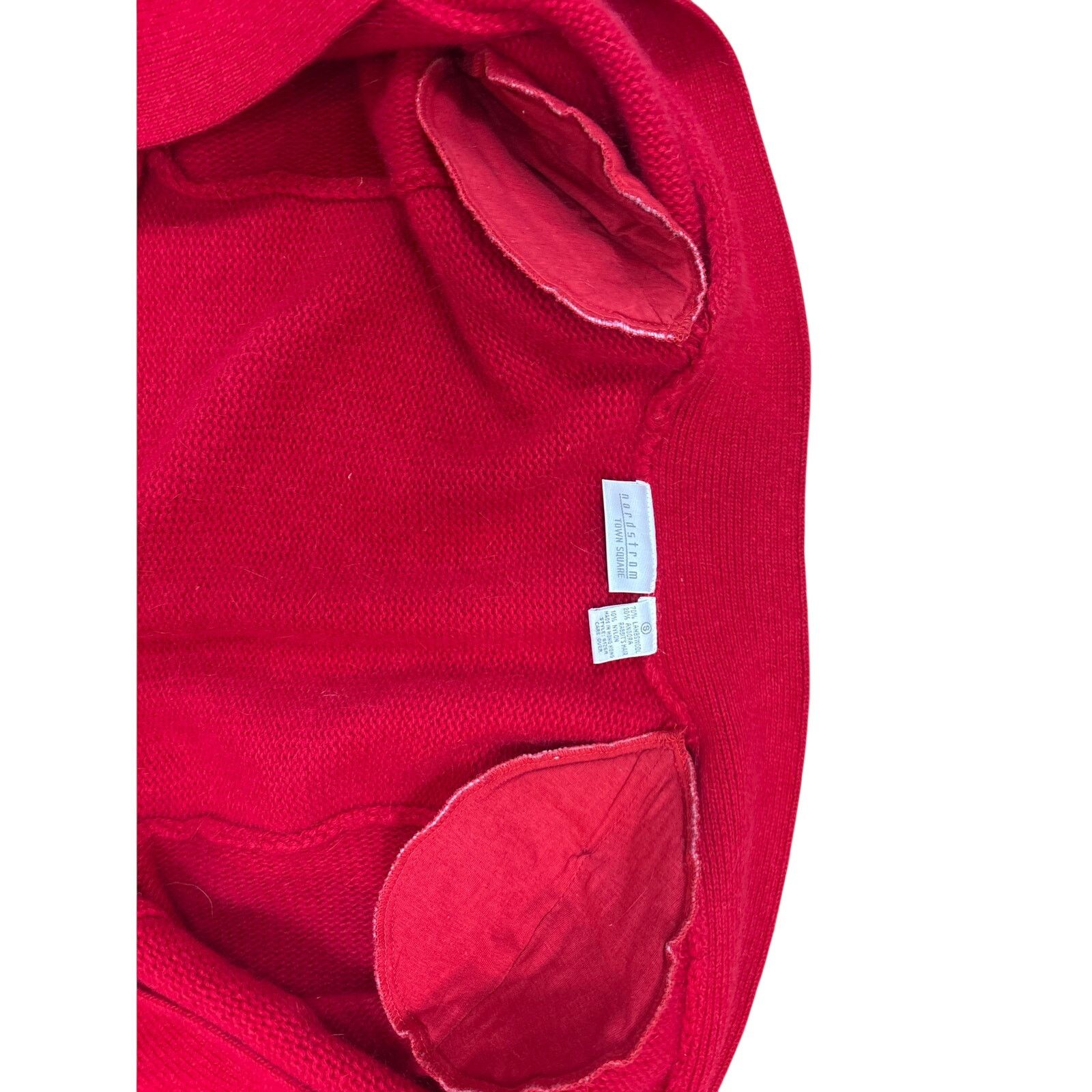 Nordstrom Vtg Nordstrom Town Square red Sweater Small Lambswool rabbit Size S / US 4 / IT 40 - 4 Thumbnail