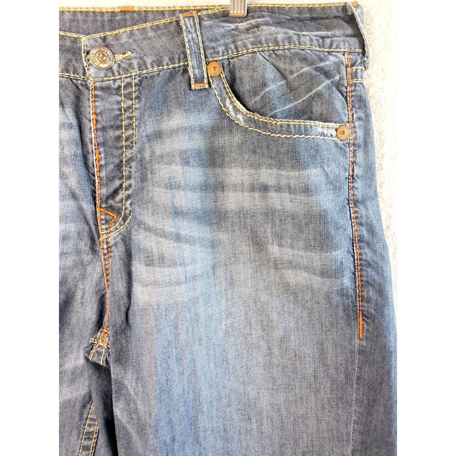 True Religion True Religion Denim Shorts Board Surf Swimwear Trunks 40W X 12L No Liner Mens Beach Casual Vintage? Size US 40 / EU 56 - 3 Thumbnail