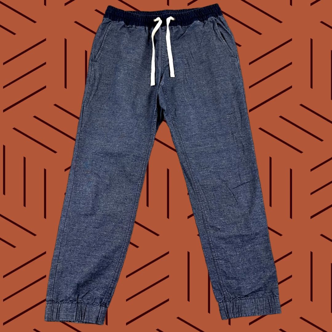 J.Crew J.CREW Pants Mens Medium x 29" Blue Rib Cropped Jogger Knit Leisure Denim Style Pants Size US 31 - 1 Thumbnail