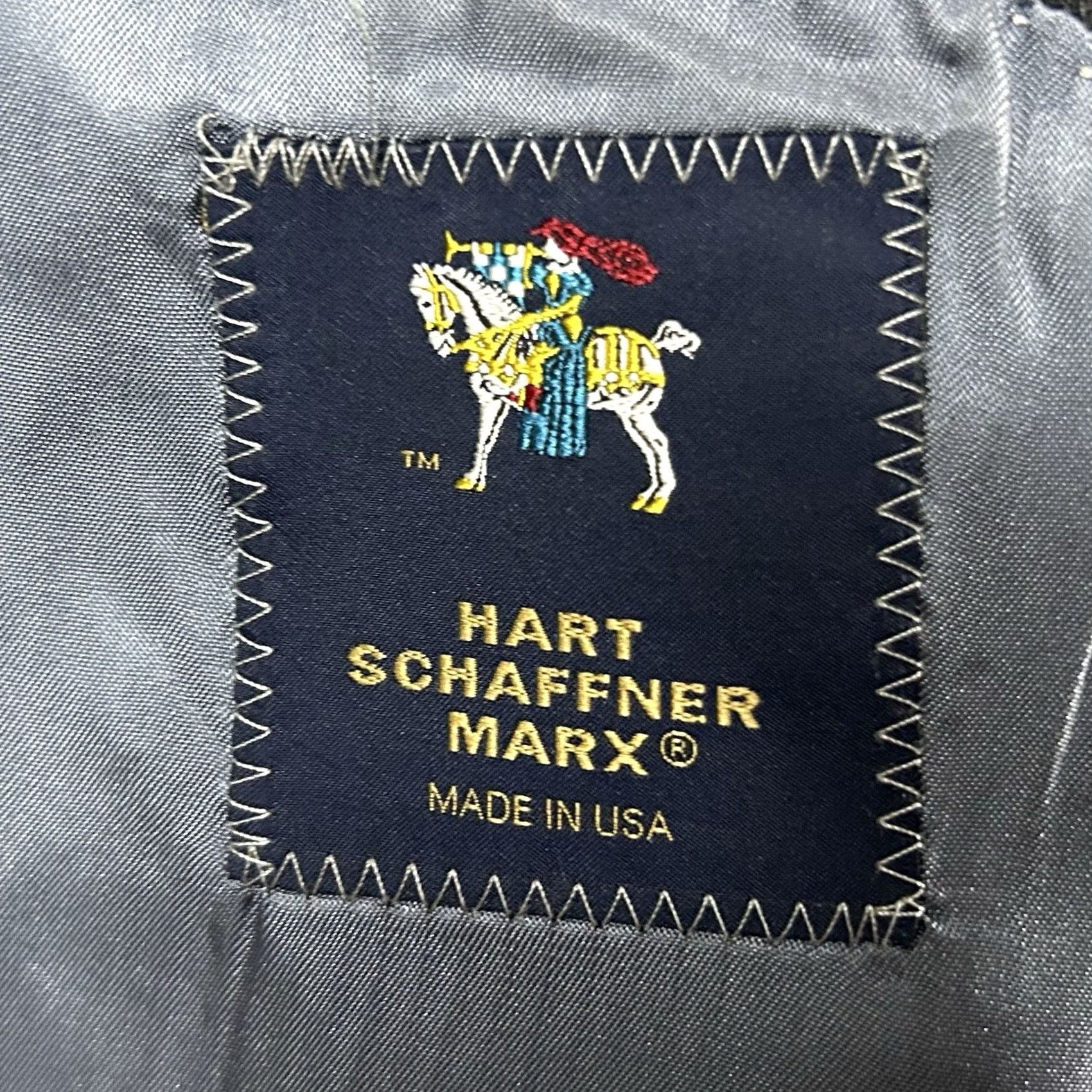 Hart Schaffner Marx Hart Schaffner Marx Sport Coat Gray Plaid 48L 100% Wool Two Button Double Vented Mens Size US XS / EU 42 / 0 - 3 Thumbnail