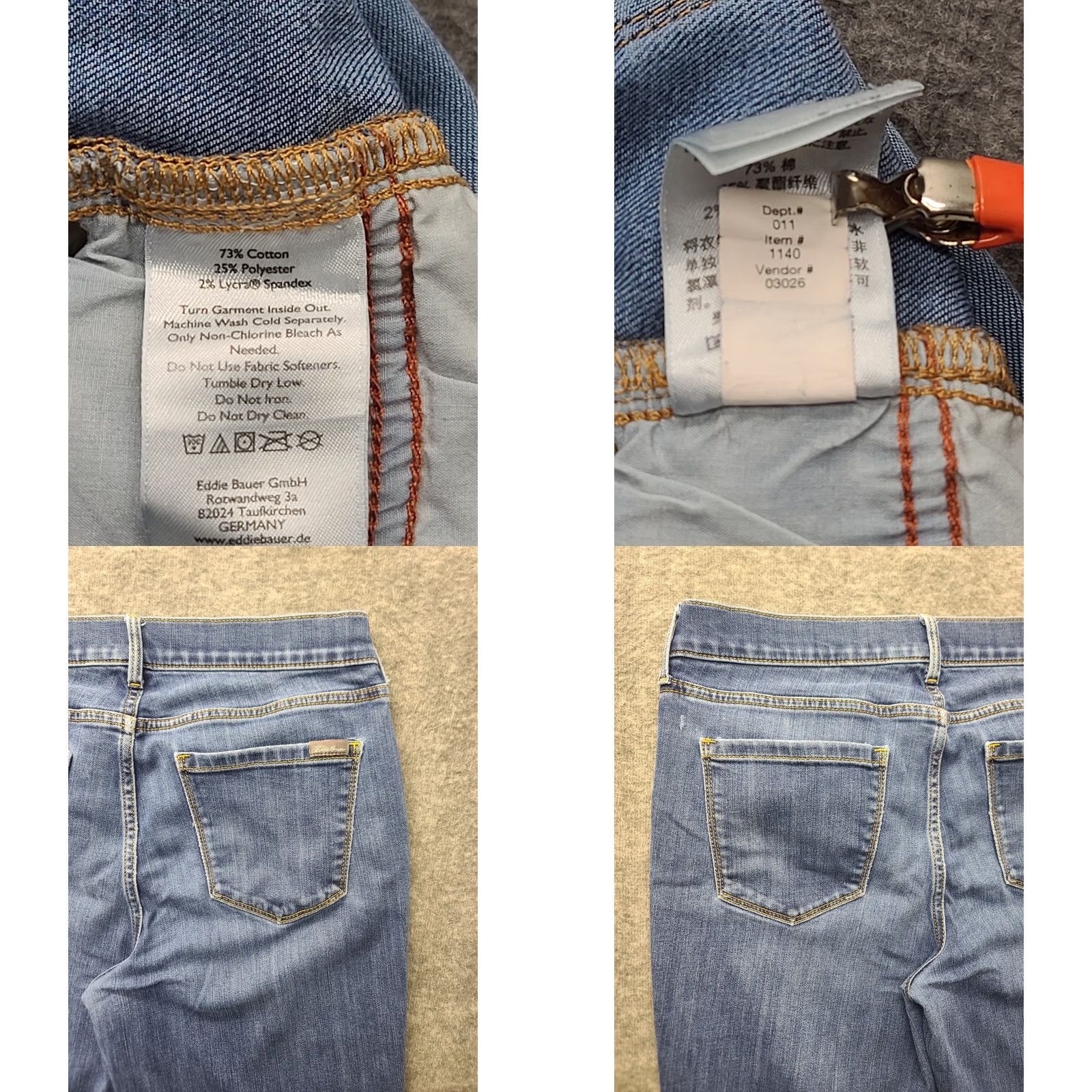 Eddie Bauer Eddie Bauer Jeans Womens 10x29 Travex Slim Fit Mid Rise Stretch Denim Blue 5-Pocket Shaping Inseam 29 Inseam Slimming Halves? Size 32" / US 10 / IT 46 - 8 Thumbnail