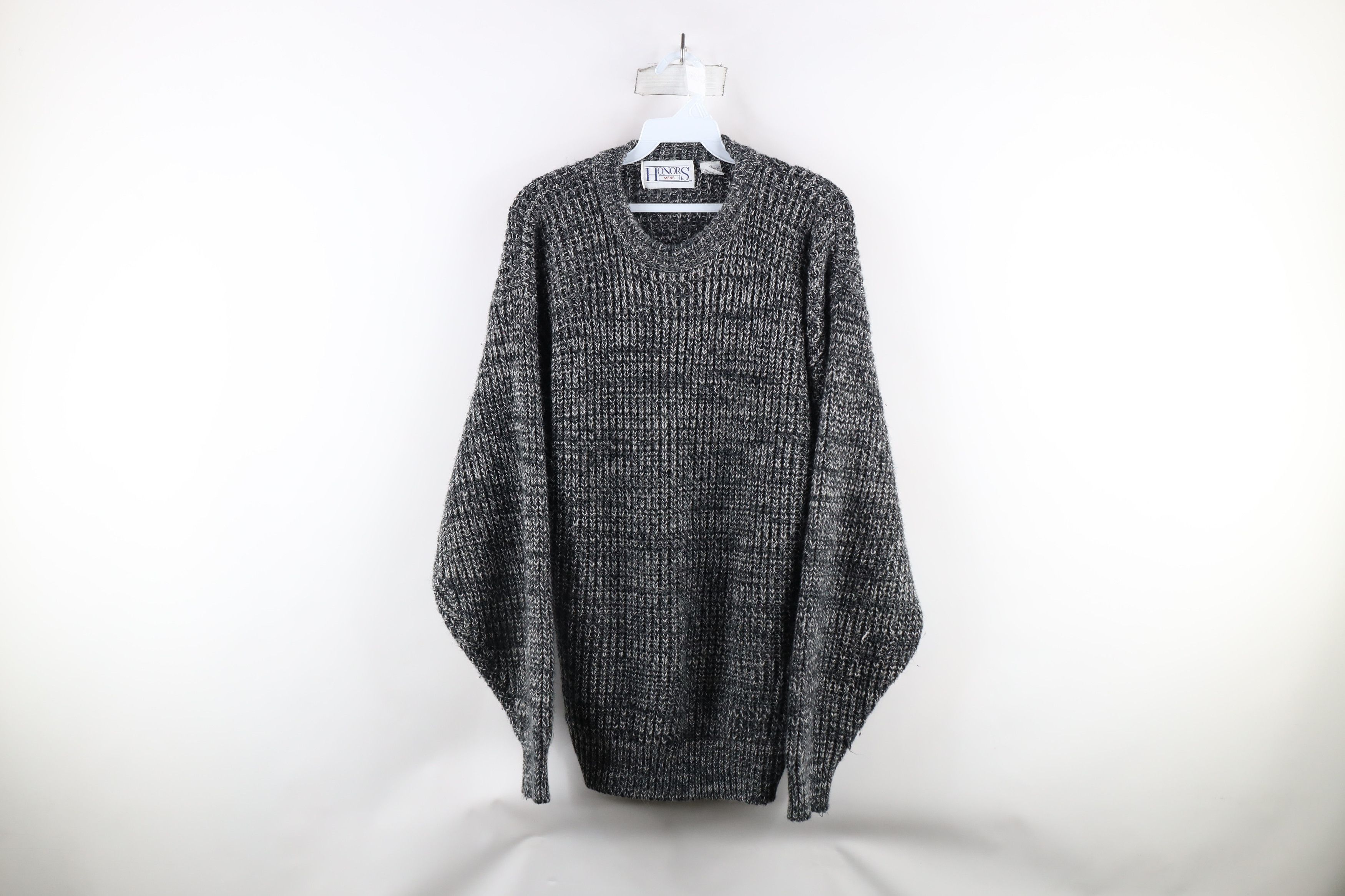 Vintage Vintage 90s Streetwear Ribbed Knit Sweater Heather Gray Size US XL / EU 56 / 4 - 1 Thumbnail