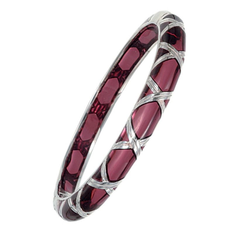 Designer Angelique De Paris Bamboo Thin Sterling Silver Bracelet Size ONE SIZE - 1 Thumbnail