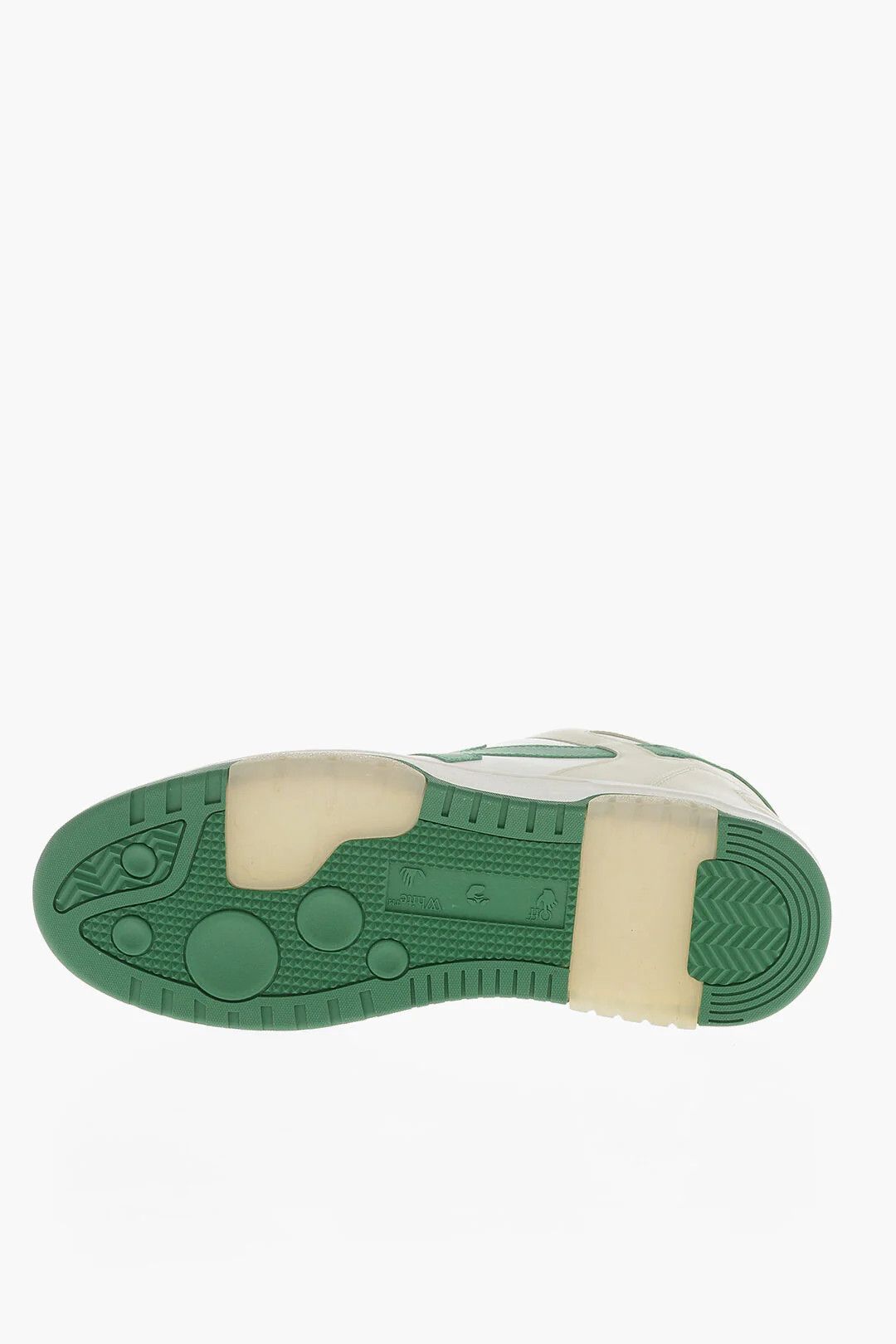Off-White og1mm0426 Two-Tone Leather Low-Top Sneakers in White & Green Size US 15 / EU 48 - 5 Thumbnail