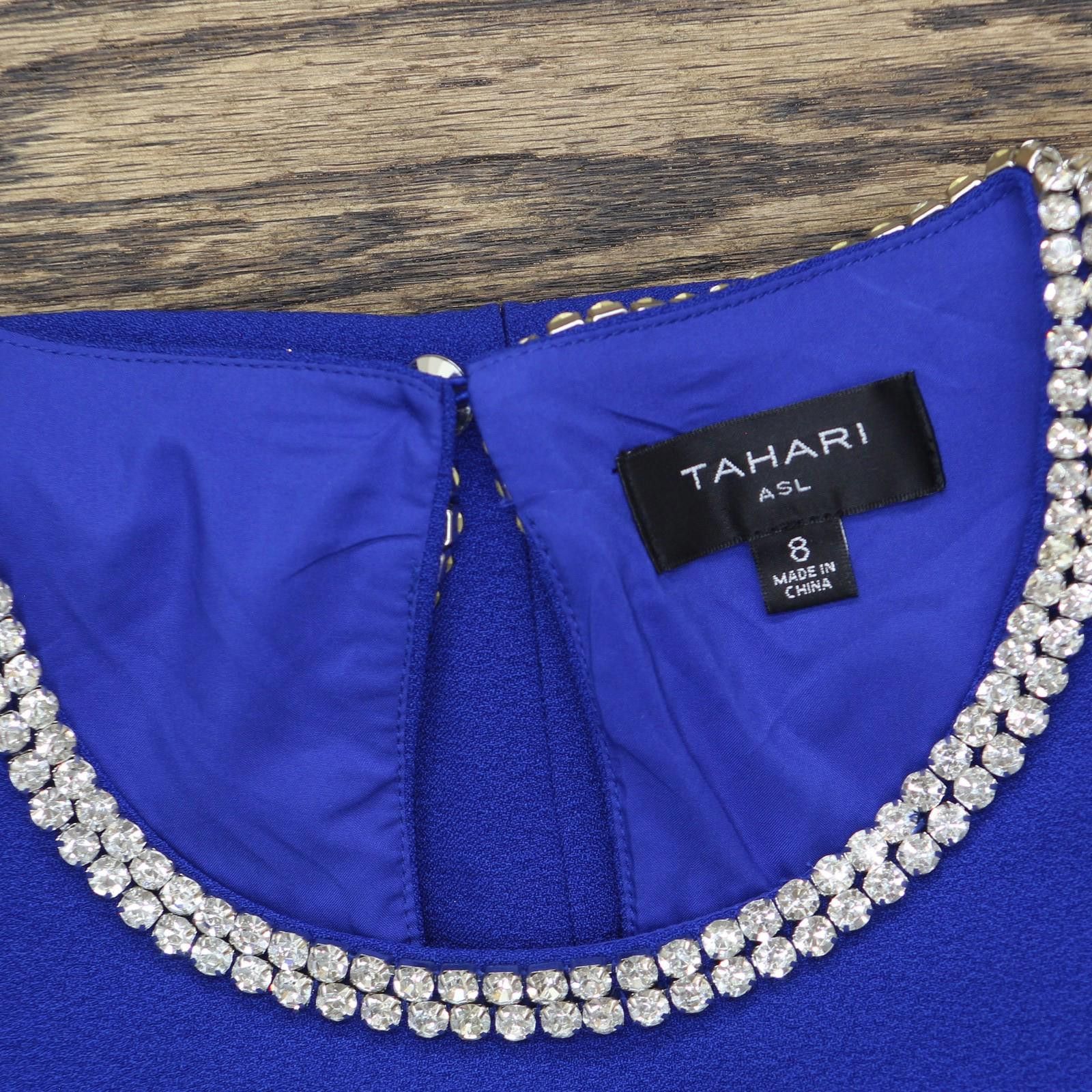 Other Nwt Tahari Asl Trim Shift Dress Dam625-t4 Cobalt Blue 8 Size M / US 6-8 / IT 42-44 - 4 Thumbnail