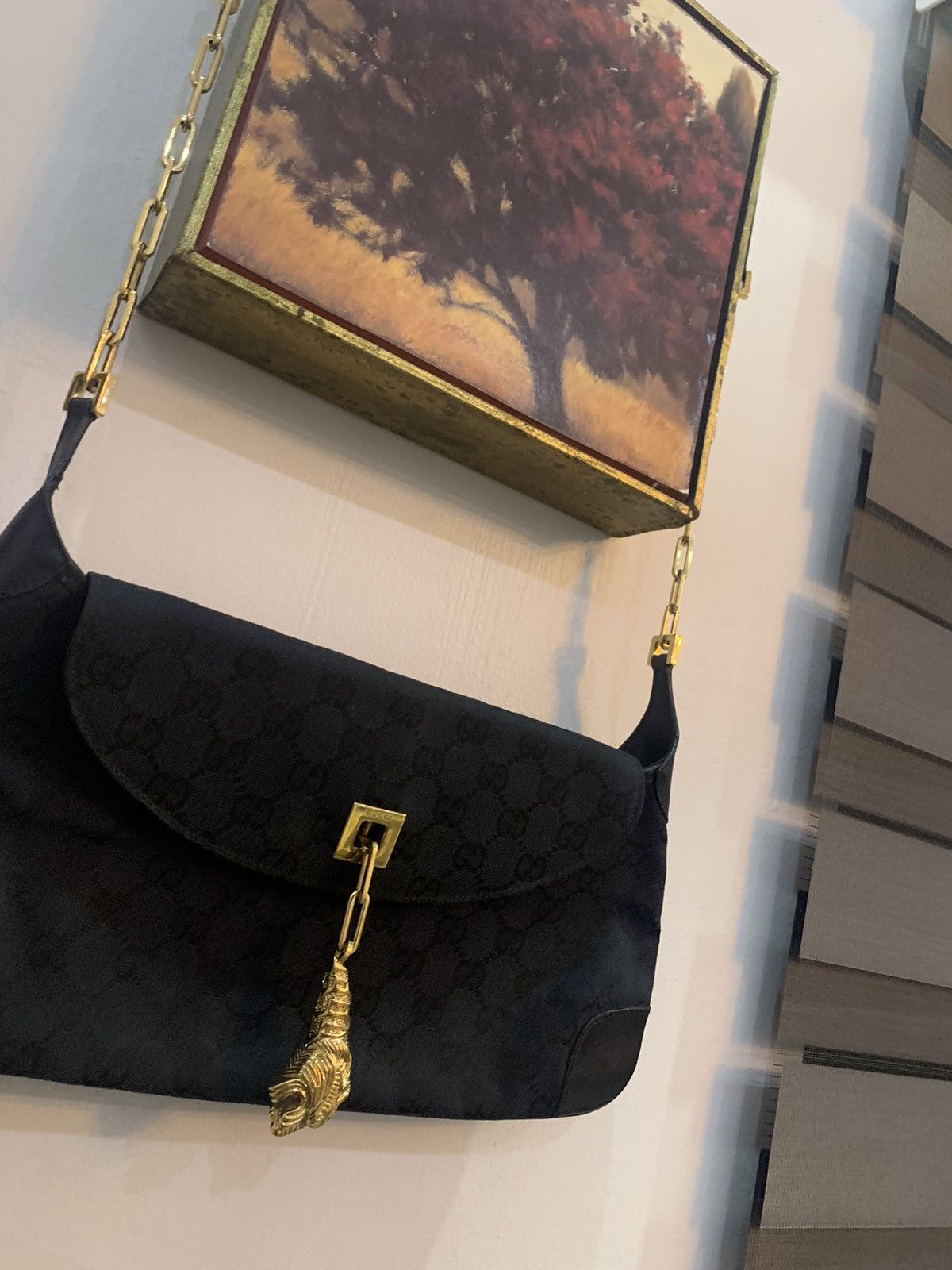 Gucci × Tom Ford Gucci Tom ford Iconic Rare Monogram Tiger Charm Chain Bag Size ONE SIZE - 3 Thumbnail