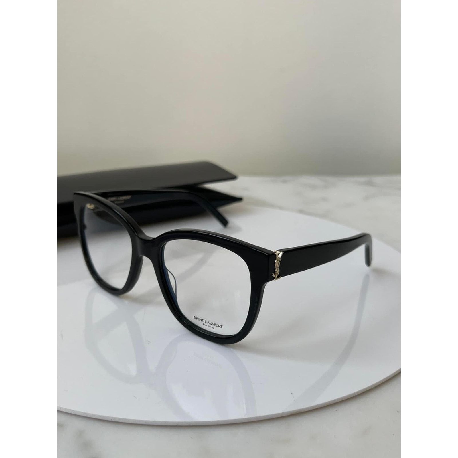 Saint Laurent Paris NEW Saint Laurent SLM97 Black Oversized Eyeglasses Frames Size ONE SIZE - 4 Thumbnail
