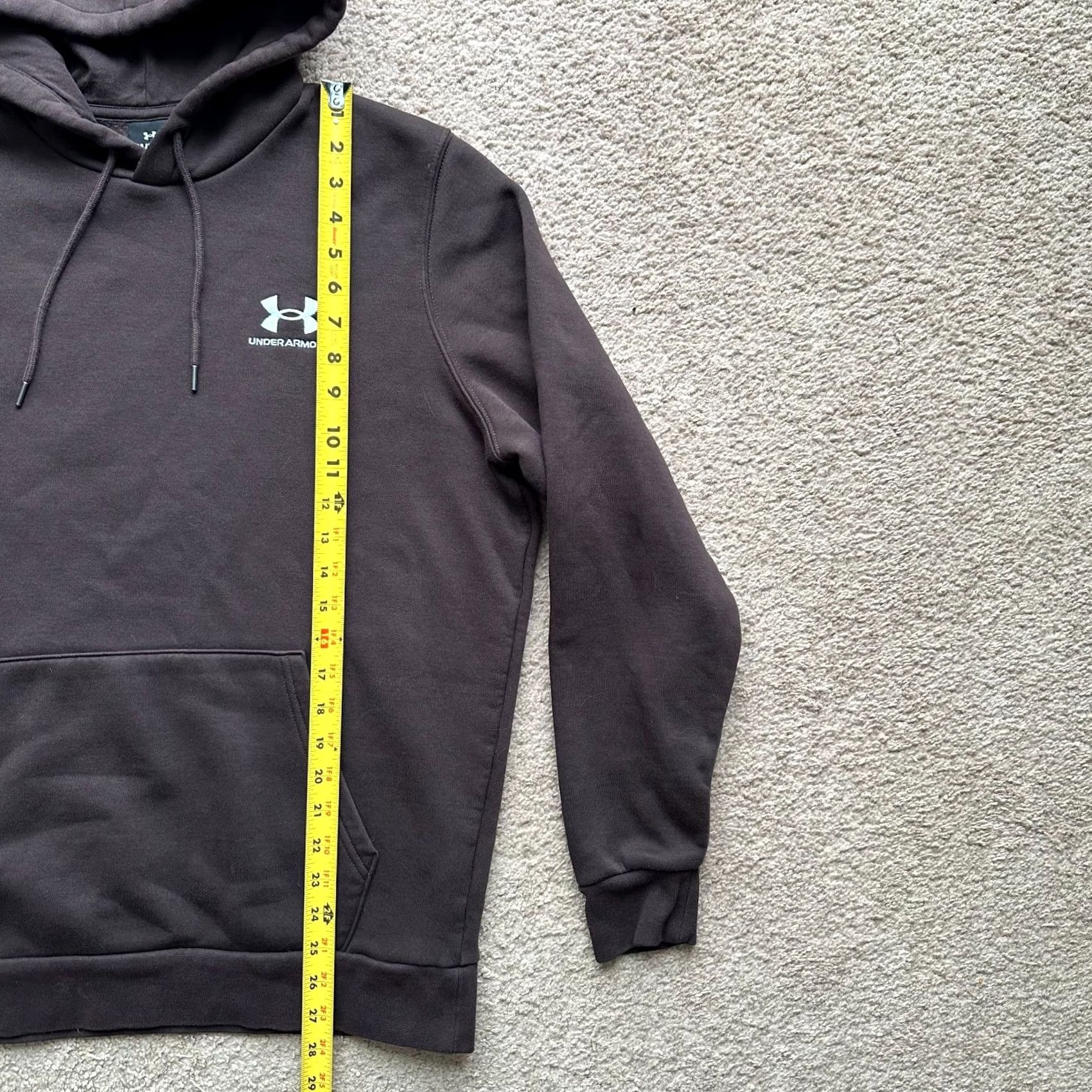 Under Armour Under Armour Hoodie Pullover Sweatshirt Mens Medium Brown Pockets Size US M / EU 48-50 / 2 - 6 Thumbnail
