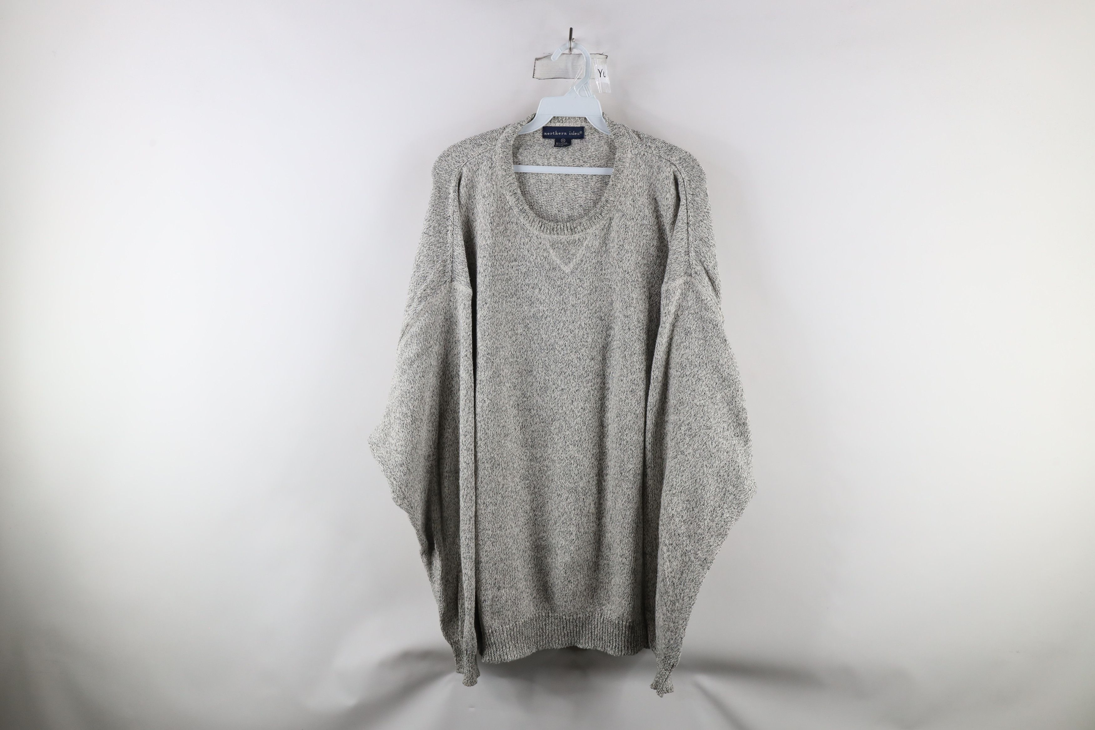 Vintage Vintage 90s Streetwear Knit Crewneck Sweater Heather Gray Size US XXL / EU 58 / 5 - 1 Thumbnail