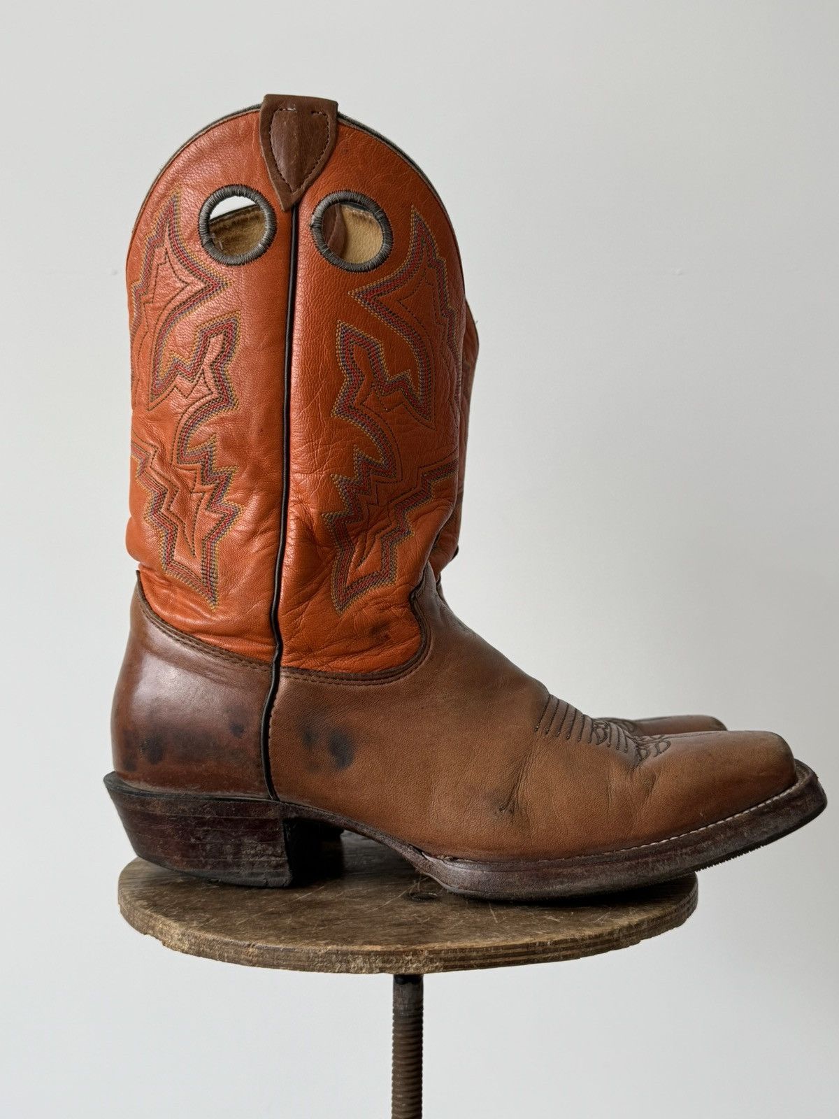 Cowboy Equipment × Justin Boots × Mexicana Justin Bent Rail 2659 Buckaroo Cowboy Leather Boots Size US 9 / EU 42 - 4 Thumbnail